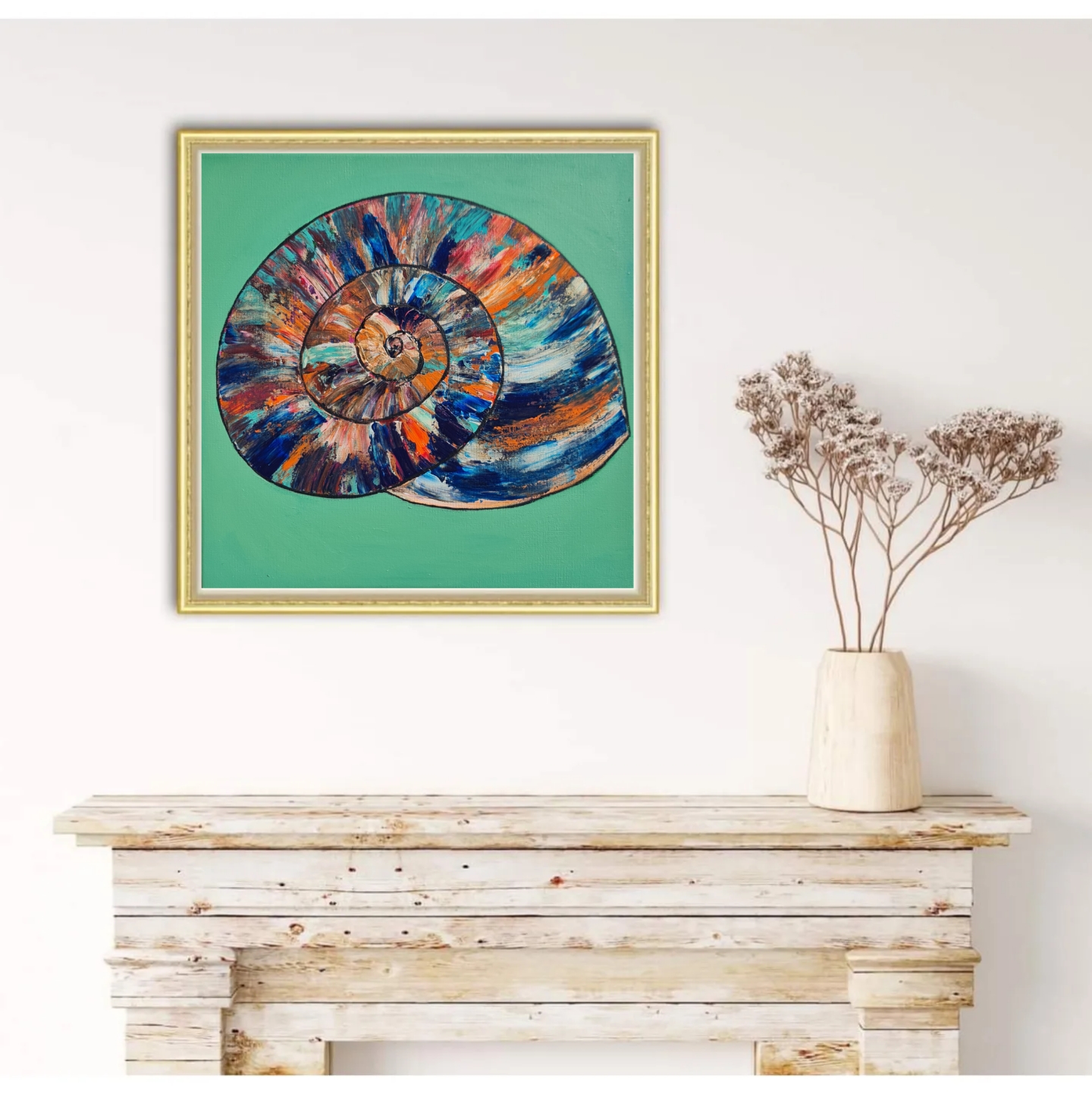 Abstract Seashell Painting