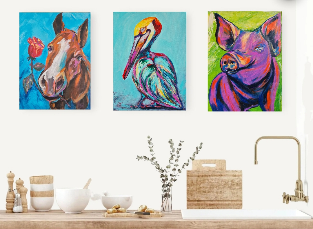 Colorful Pelican Painting