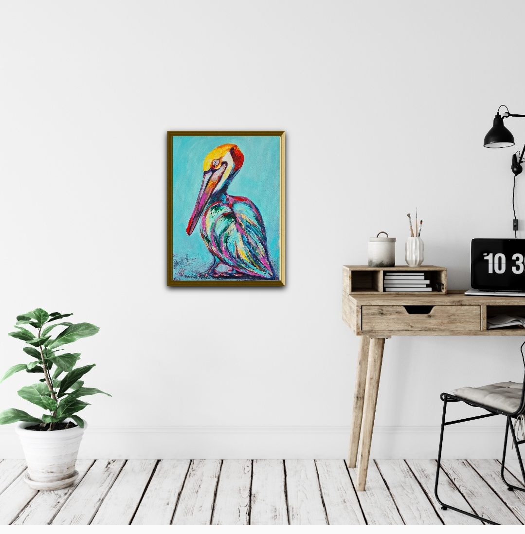 Colorful Pelican Painting