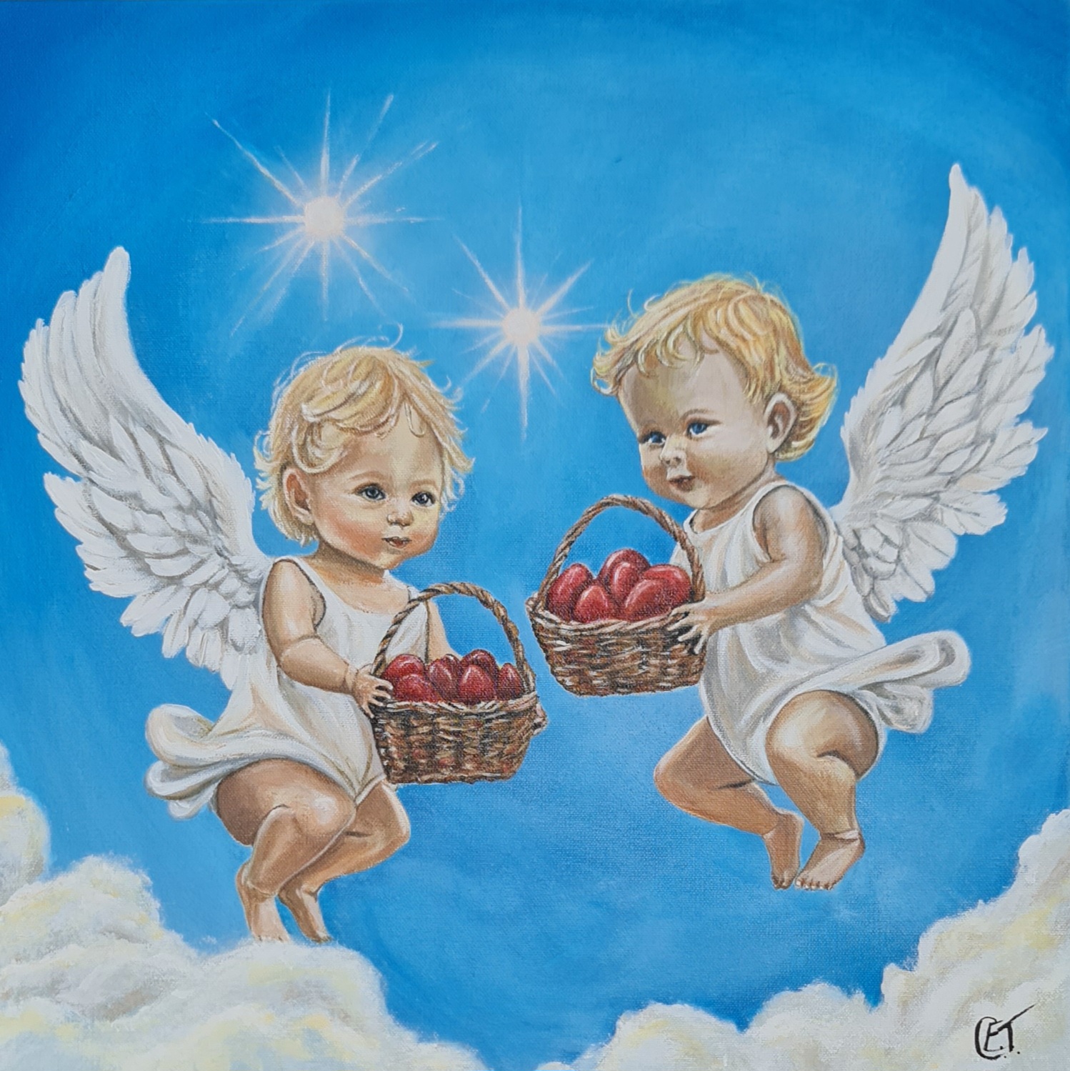 Cherubic Angel Painting