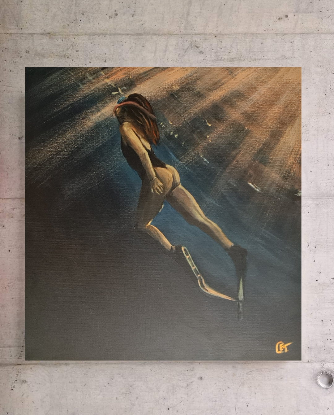 Underwater Freediving Artwork