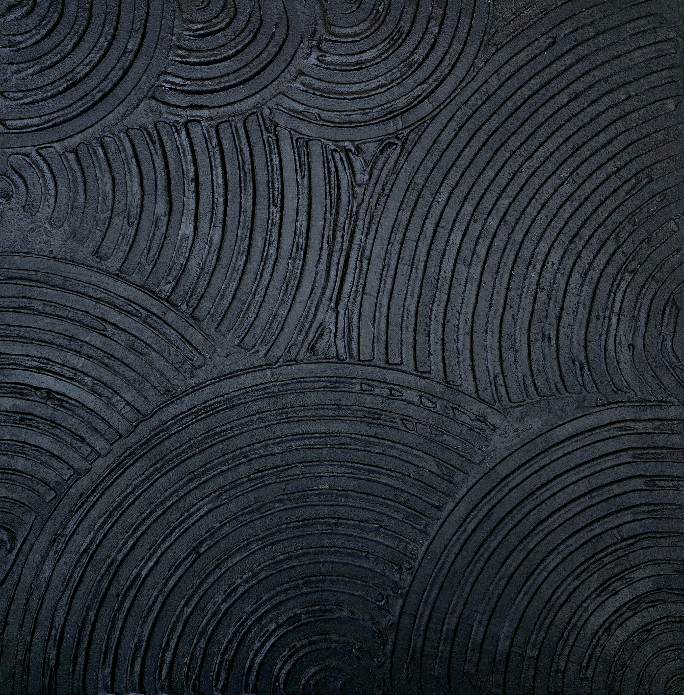 Abstract Black Textured Wall Art