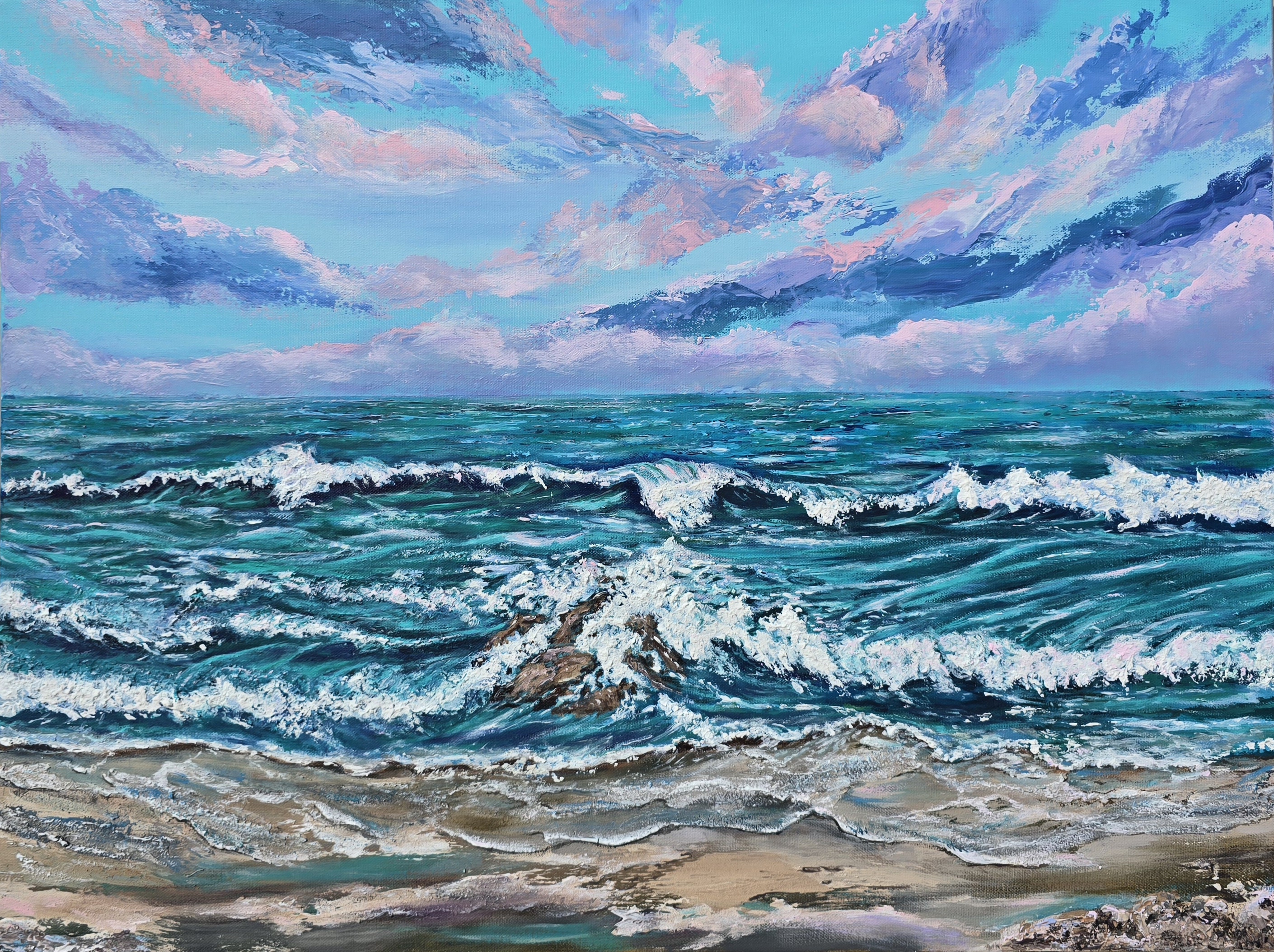 Seaside acrylics Painting "Tranquility "