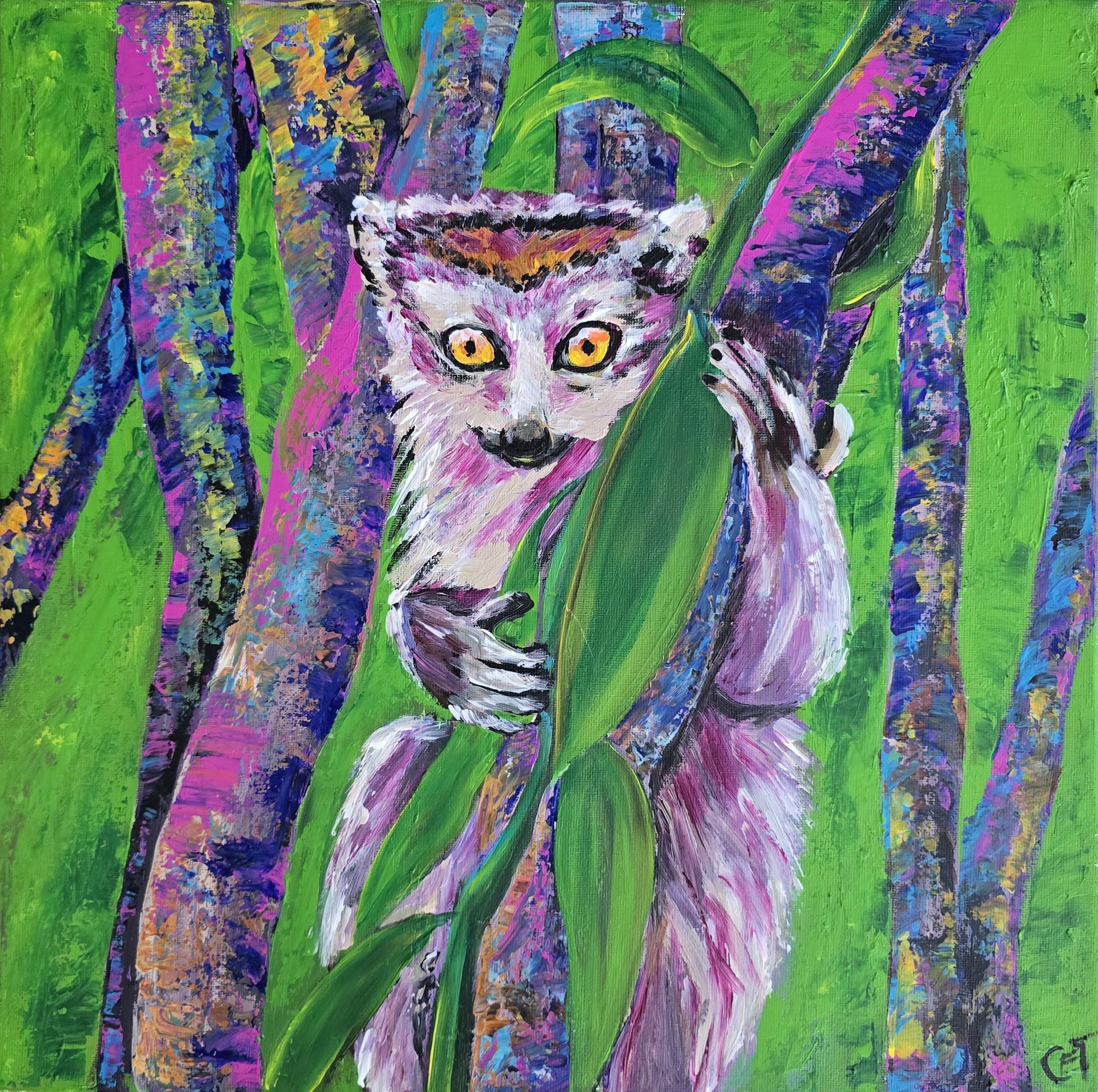 Original Lemur Painting