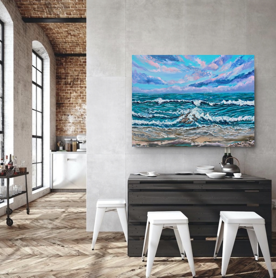 Seaside acrylics Painting "Tranquility "