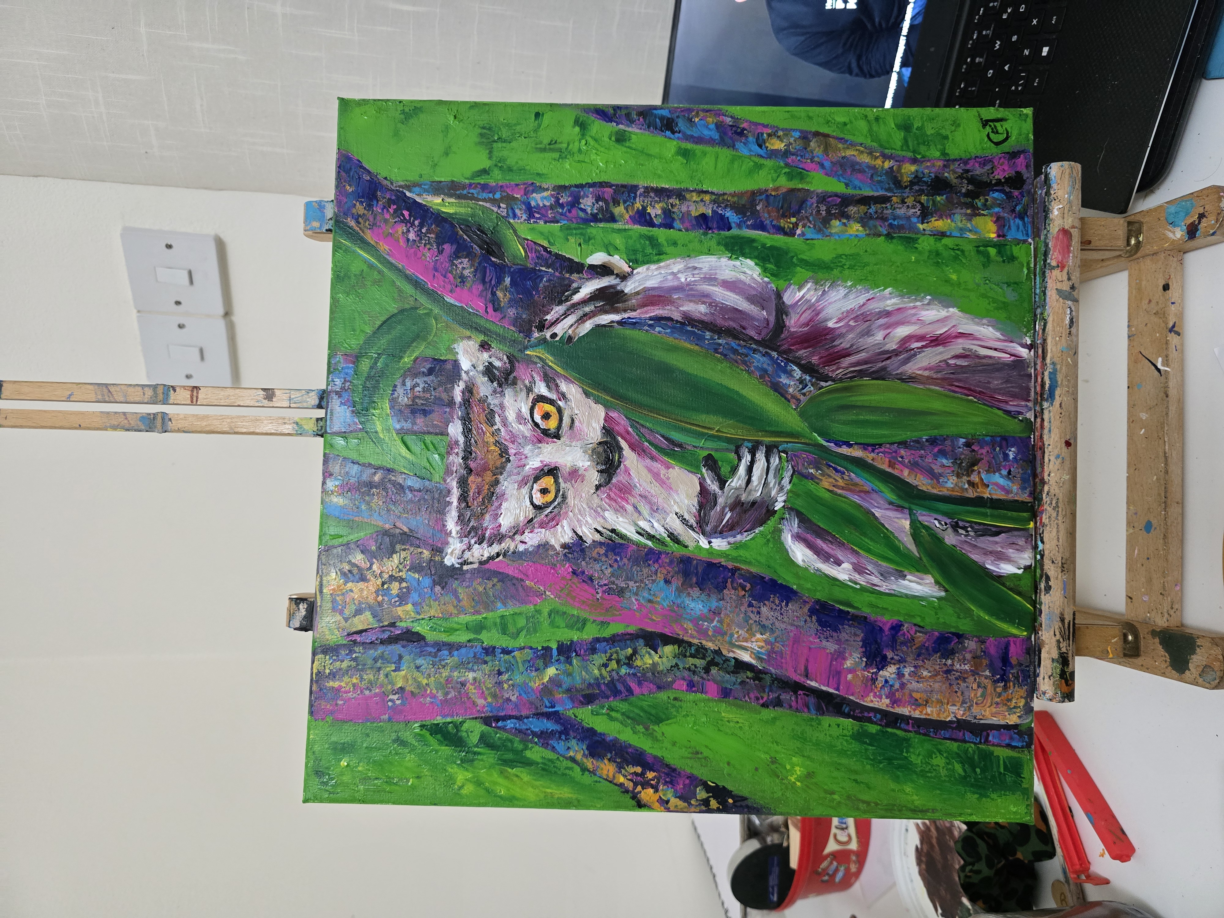 Original Lemur Painting