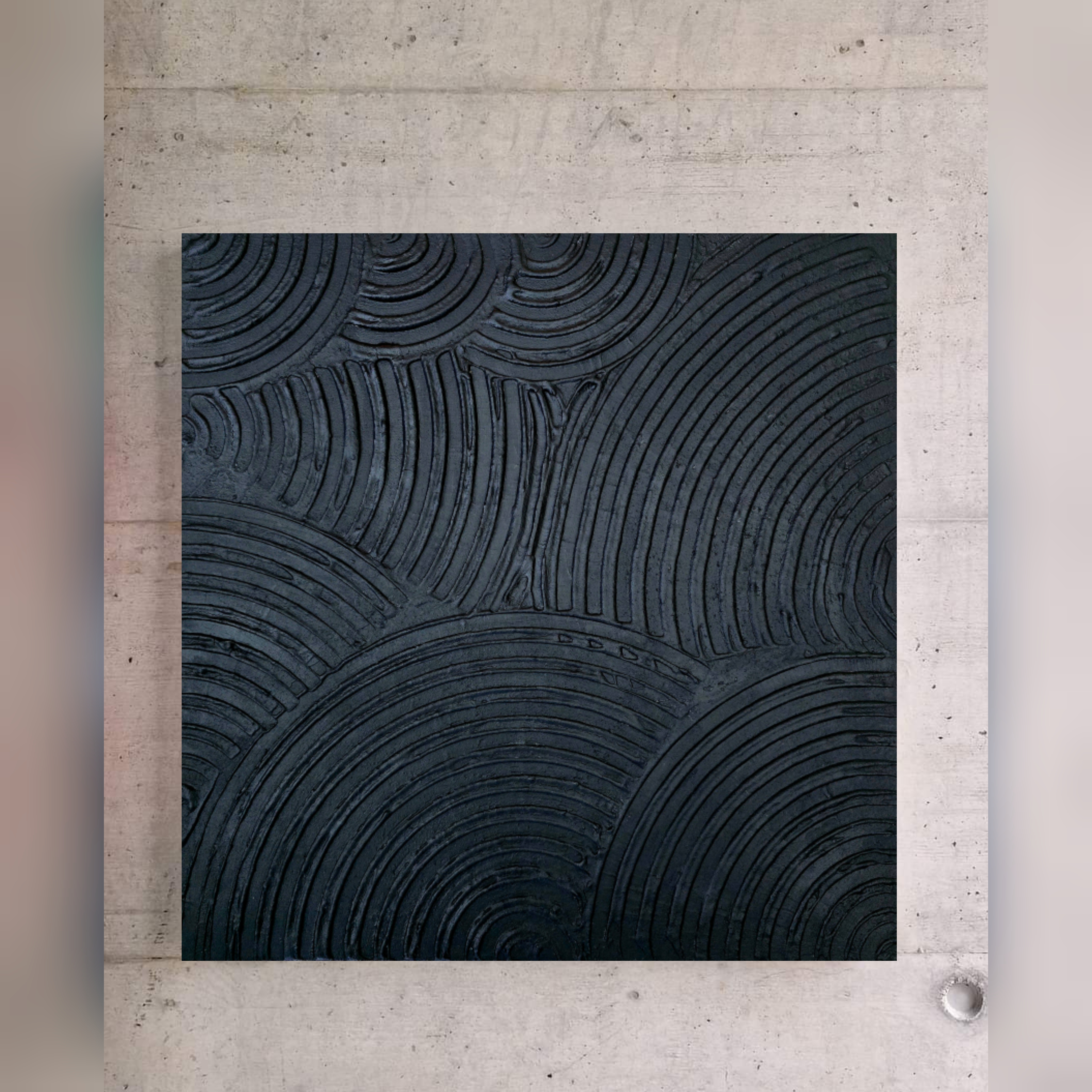 Abstract Black Textured Wall Art