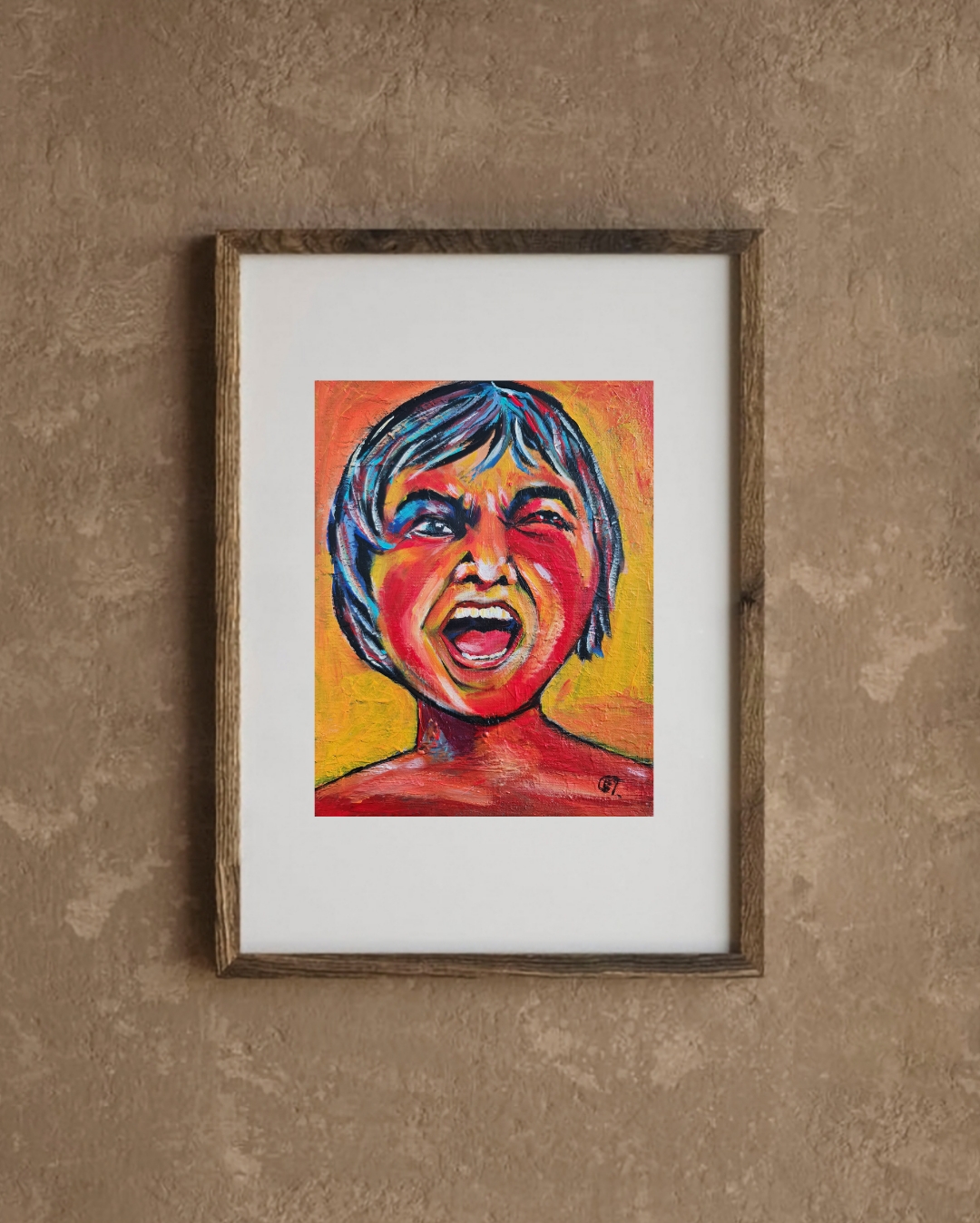 Vibrant Expressive Portrait Painting "I blame you"