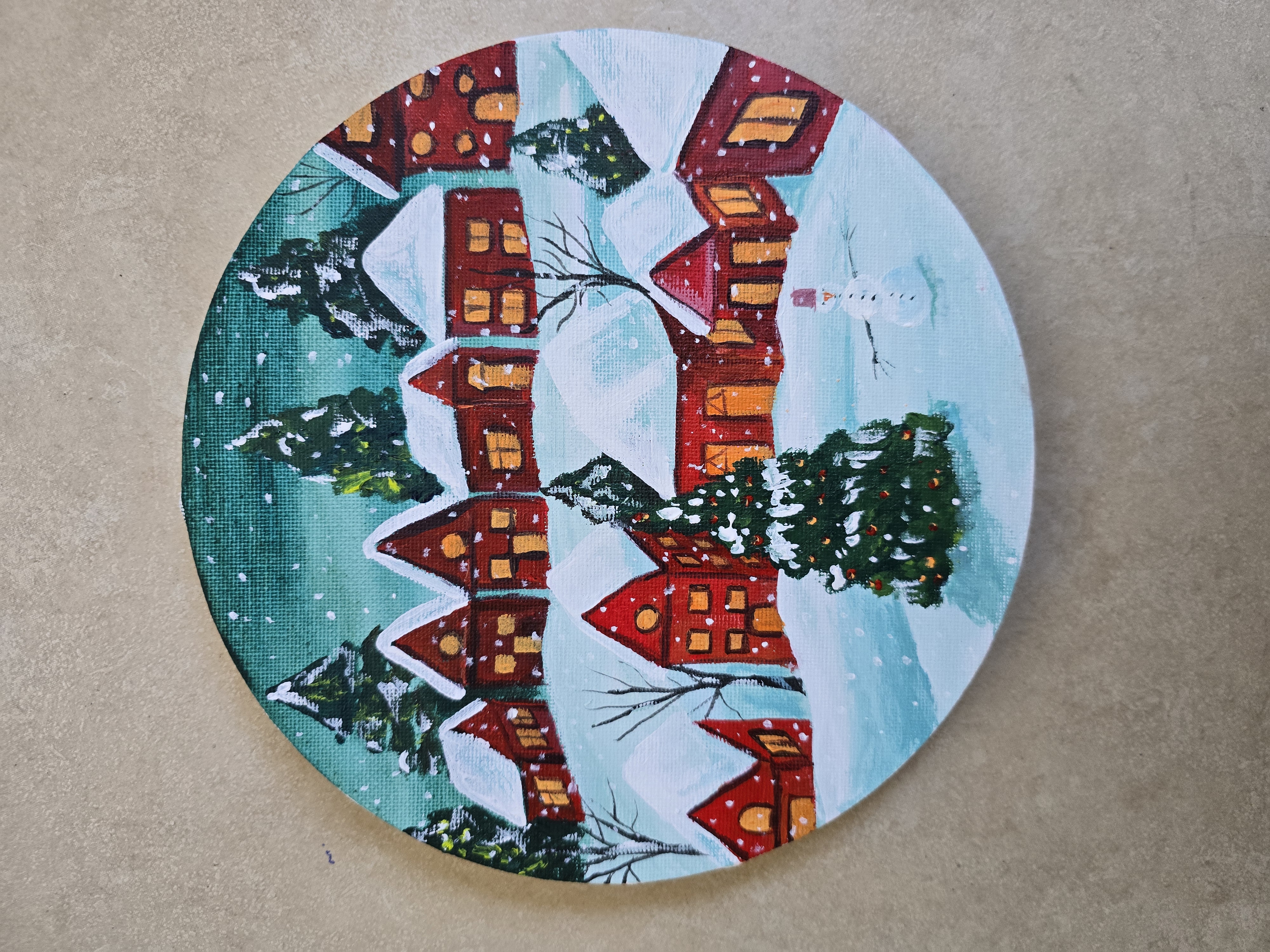 Hand-painted Winter, Xmas scenery, Fairytale nr 2 