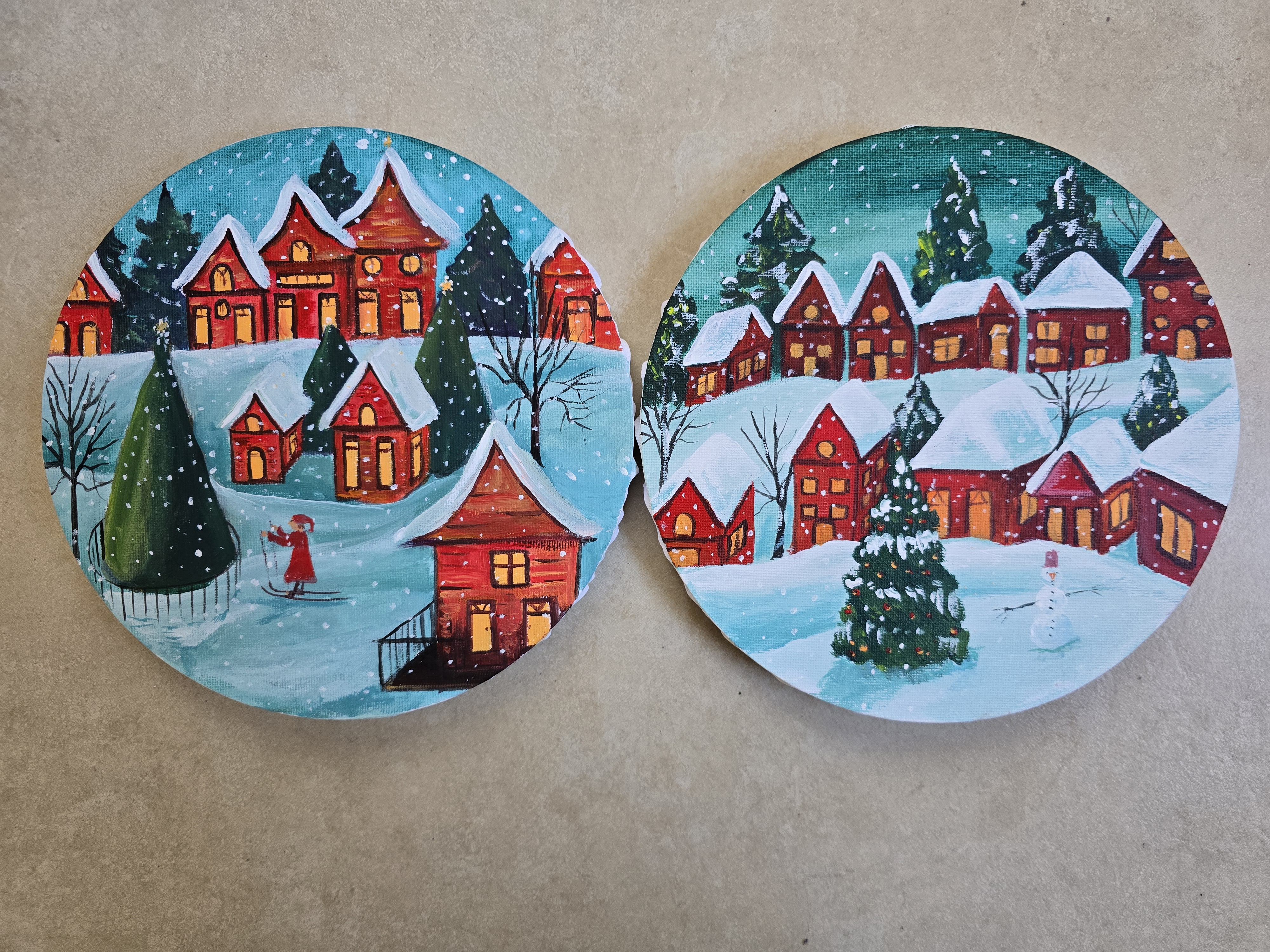 Hand-painted Winter, Xmas scenery, Fairytale nr 2 