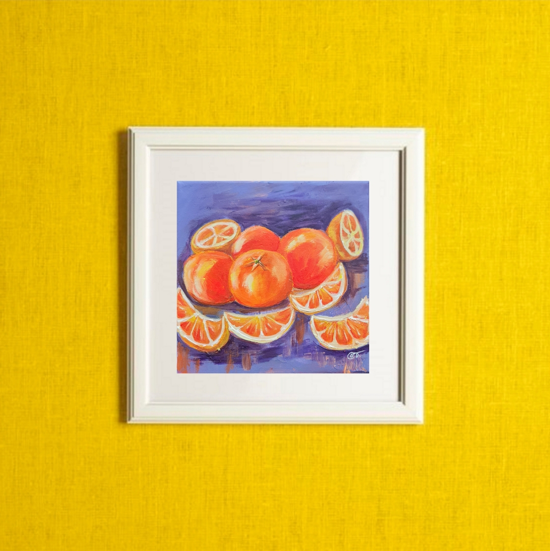 Orange Still Life Painting