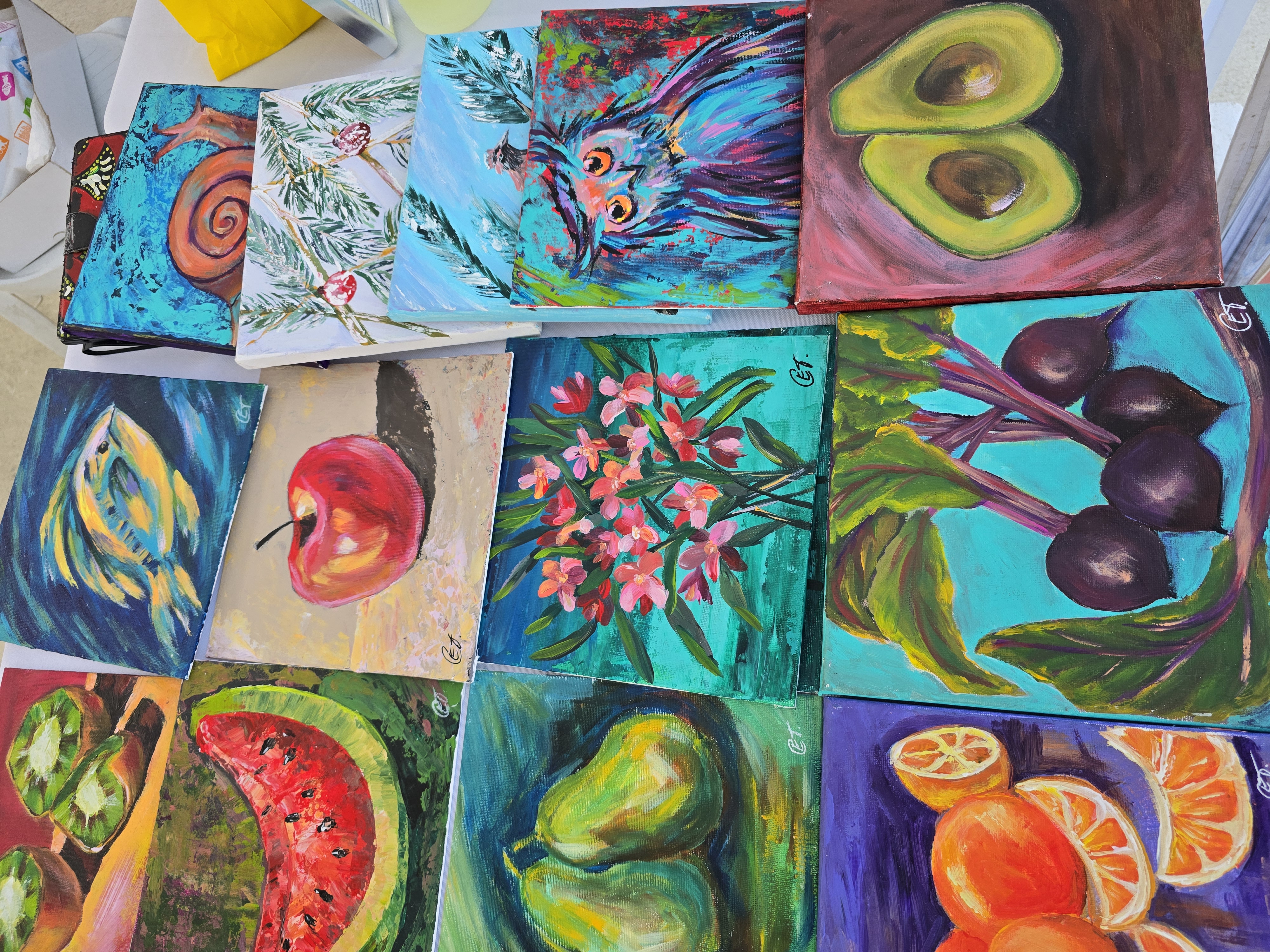 Abstract Pear Painting