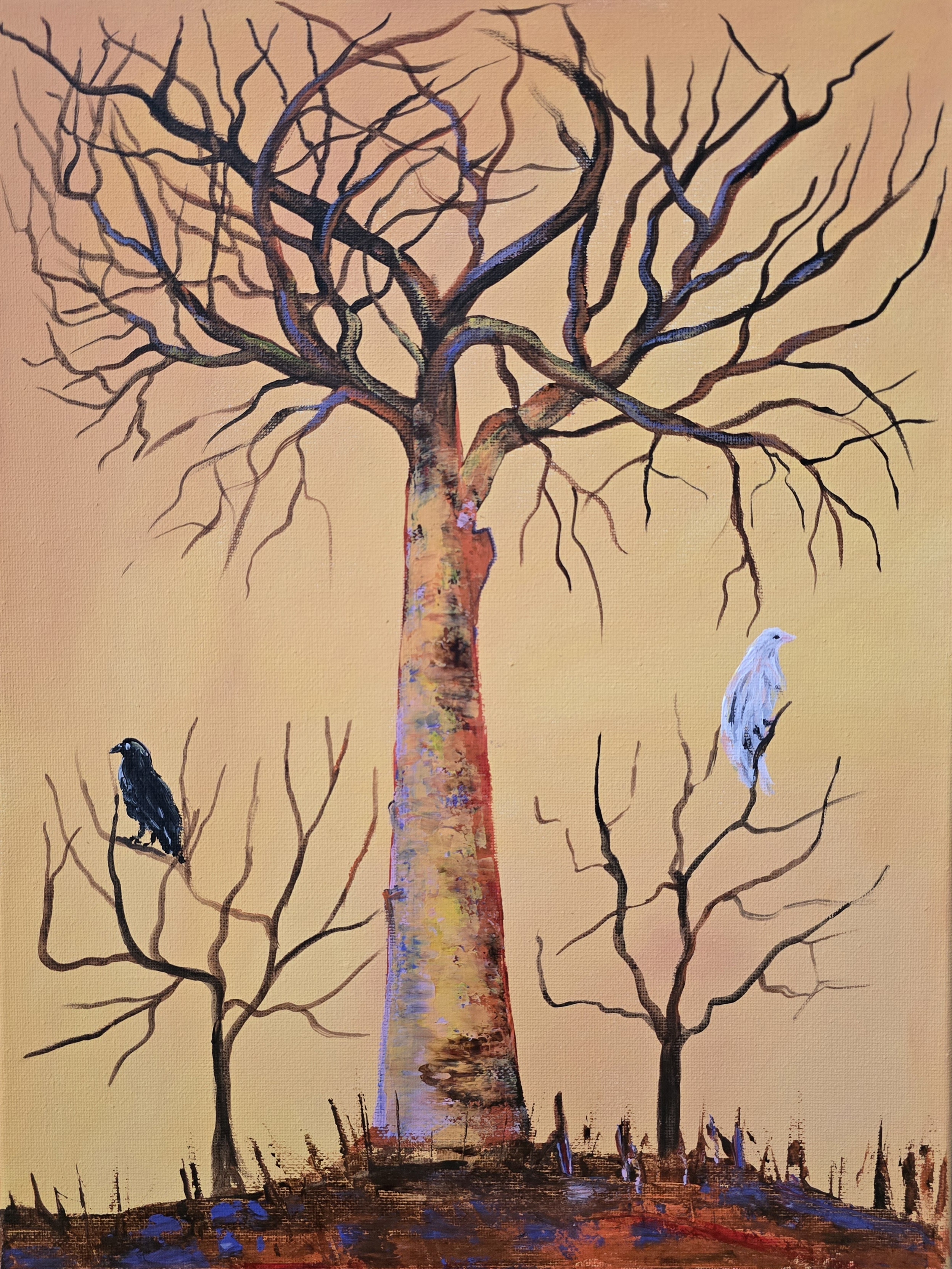 Artistic Baobab Tree Painting