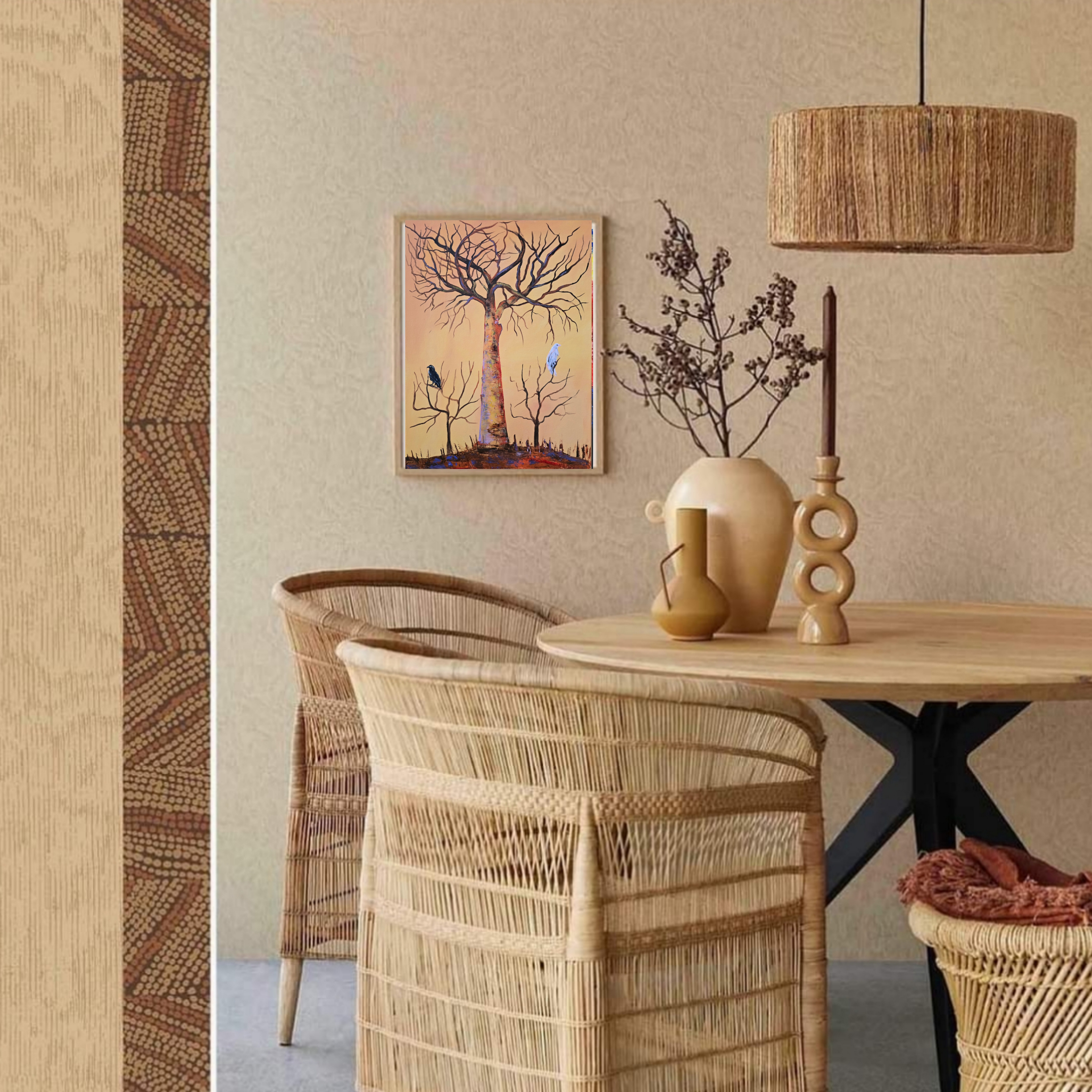 Artistic Baobab Tree Painting