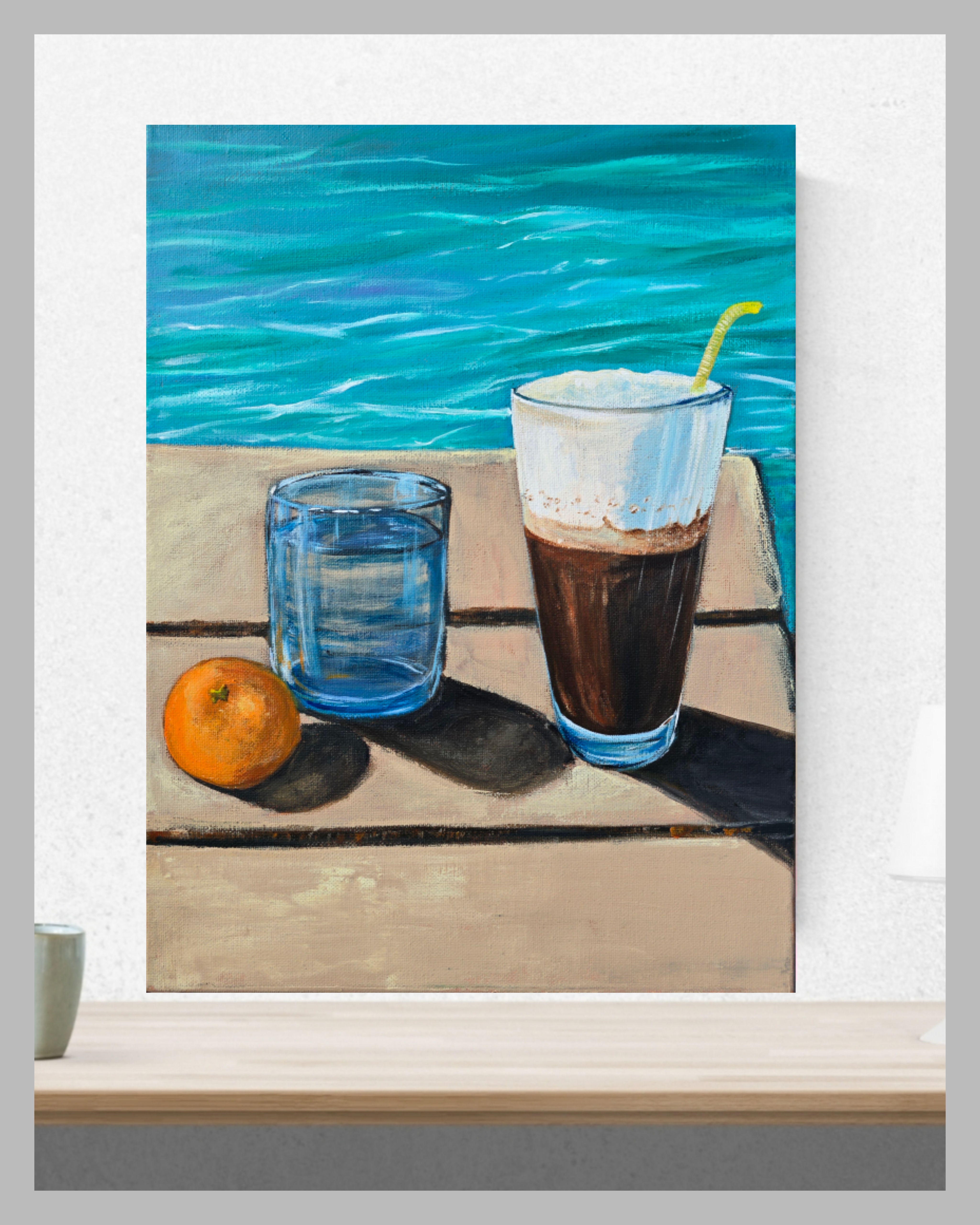 Summer Poolside Still Life Painting