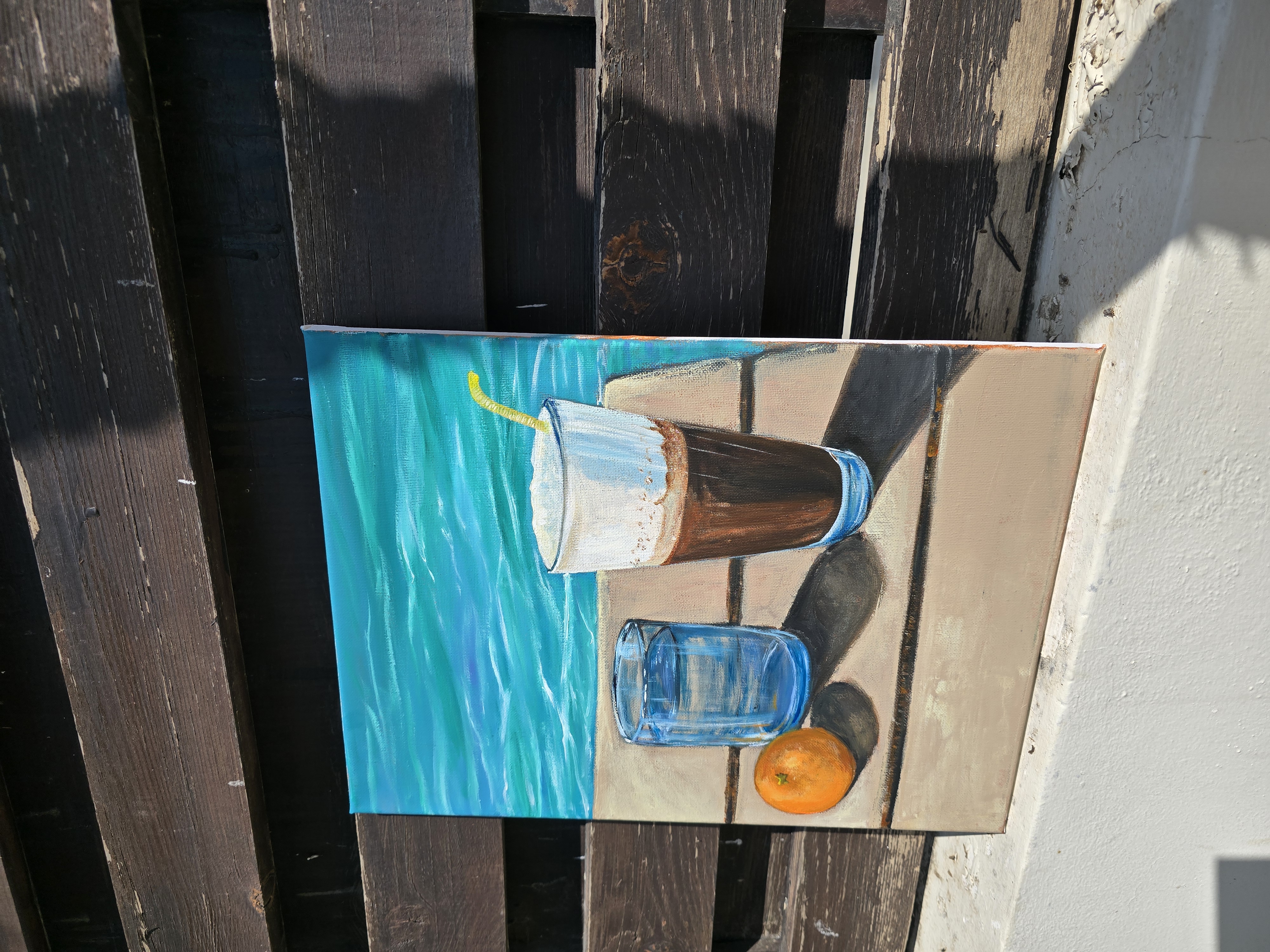 Summer Poolside Still Life Painting