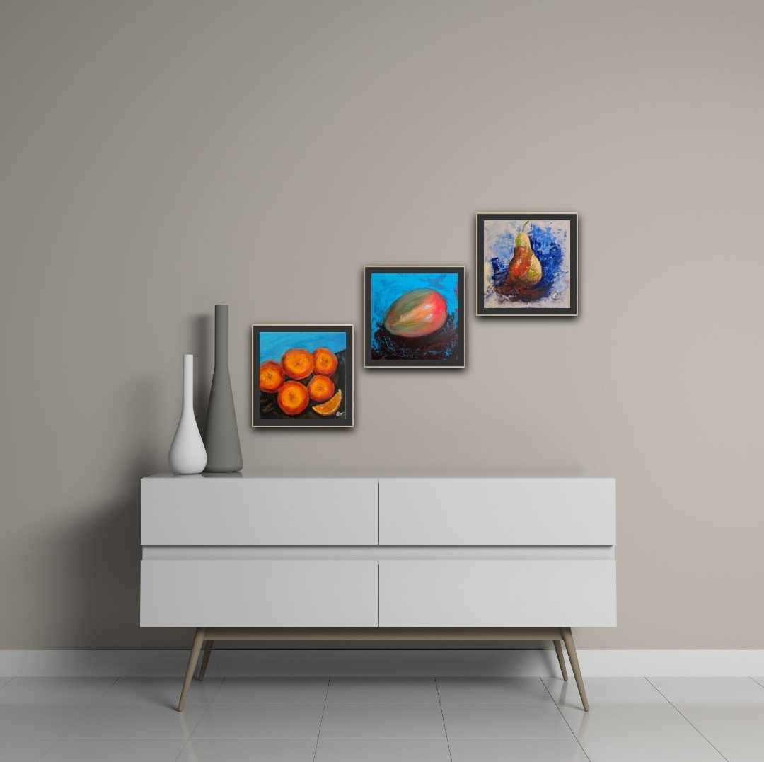 Hand-Painted Orange Still Life