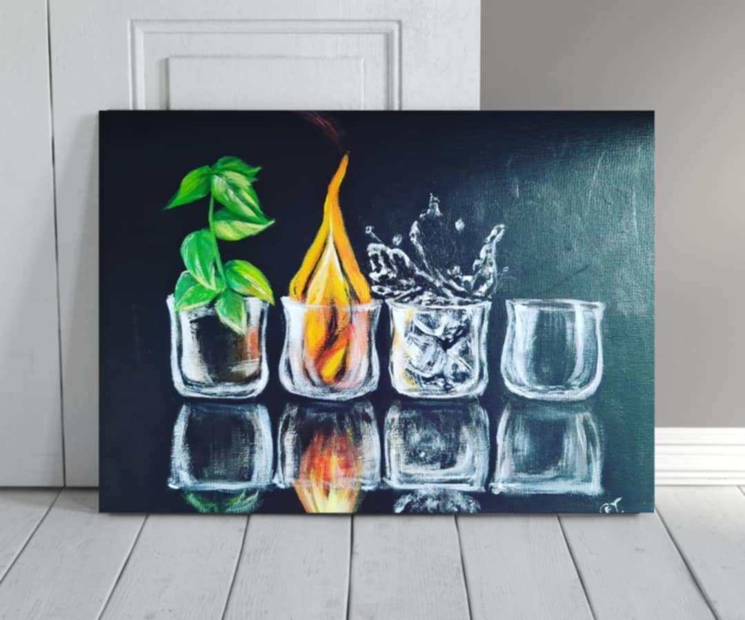 "Four Energies'" Still life painting 