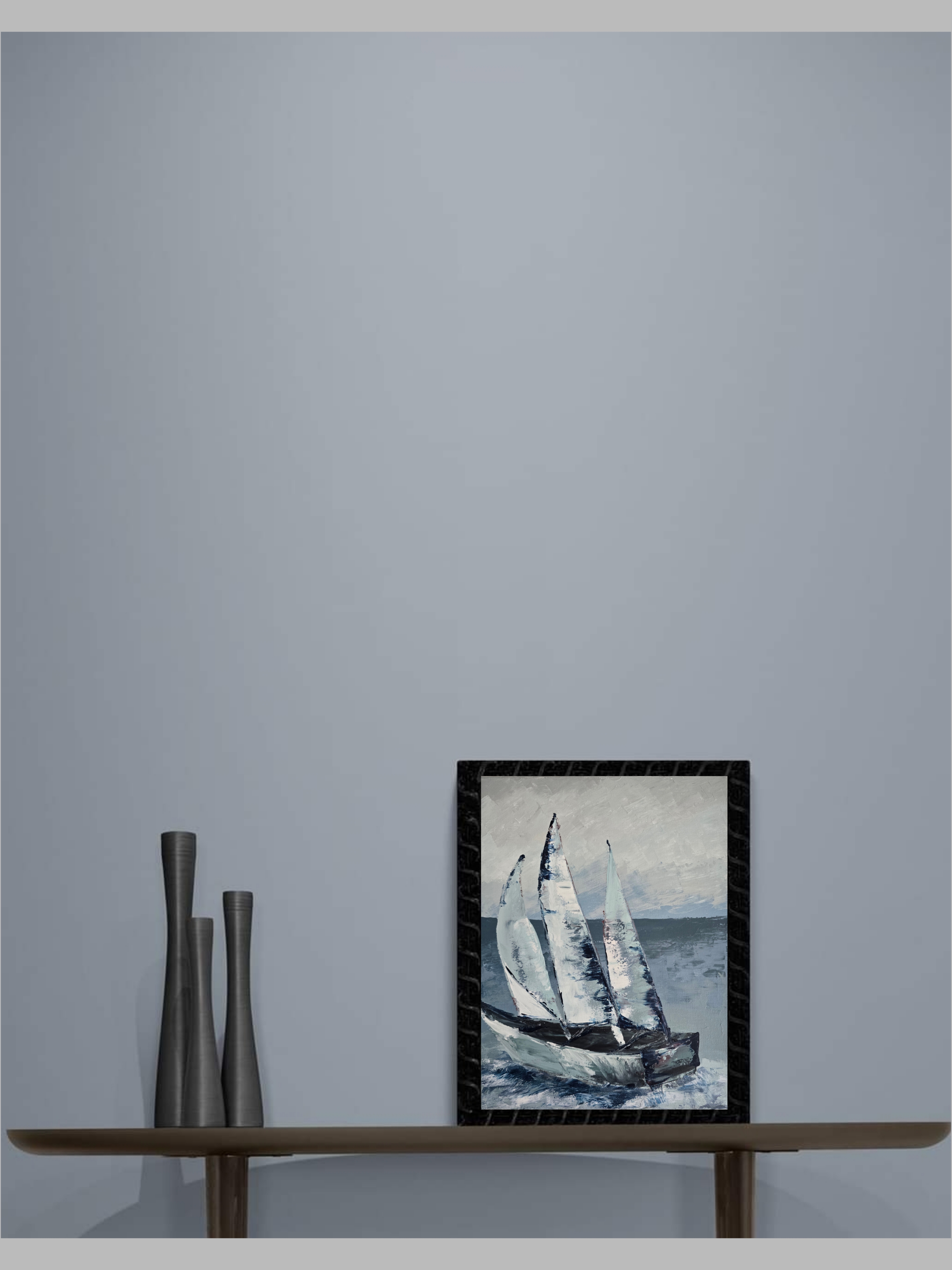 Hand-painted Sailboat Artwork