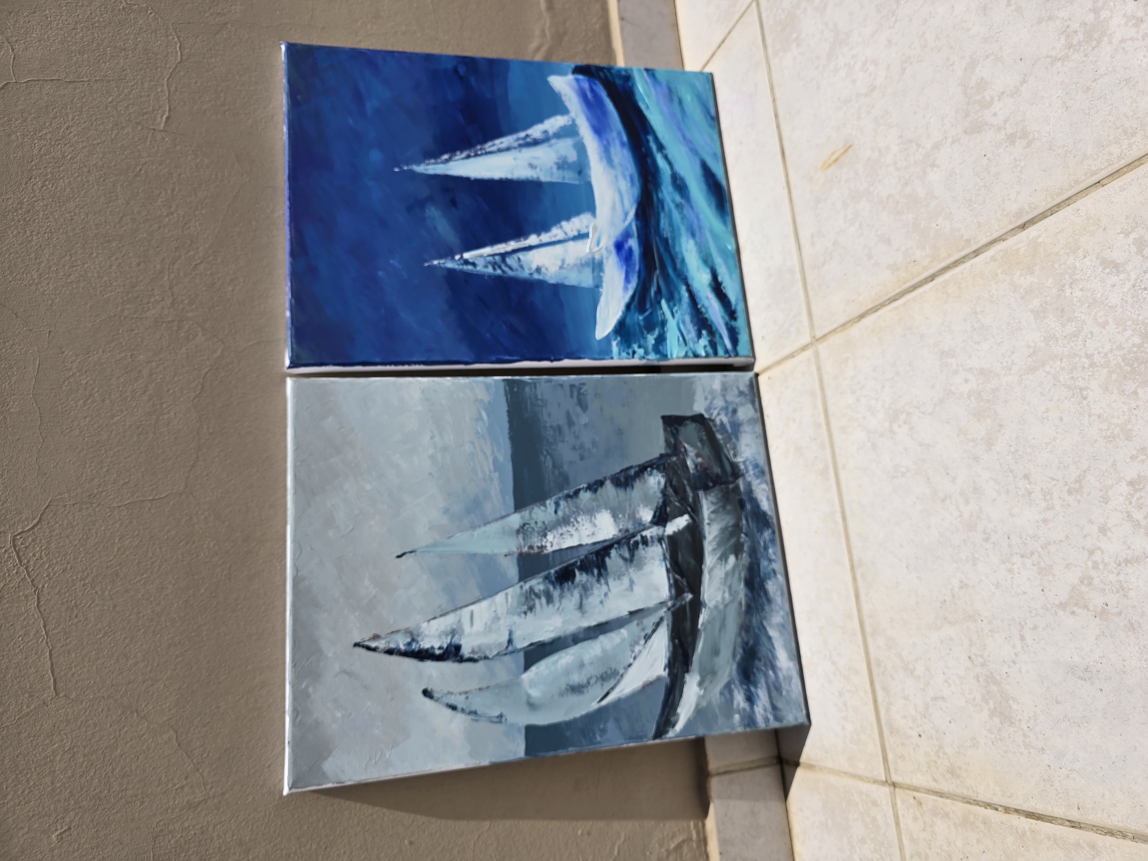 Hand-painted Sailboat Artwork