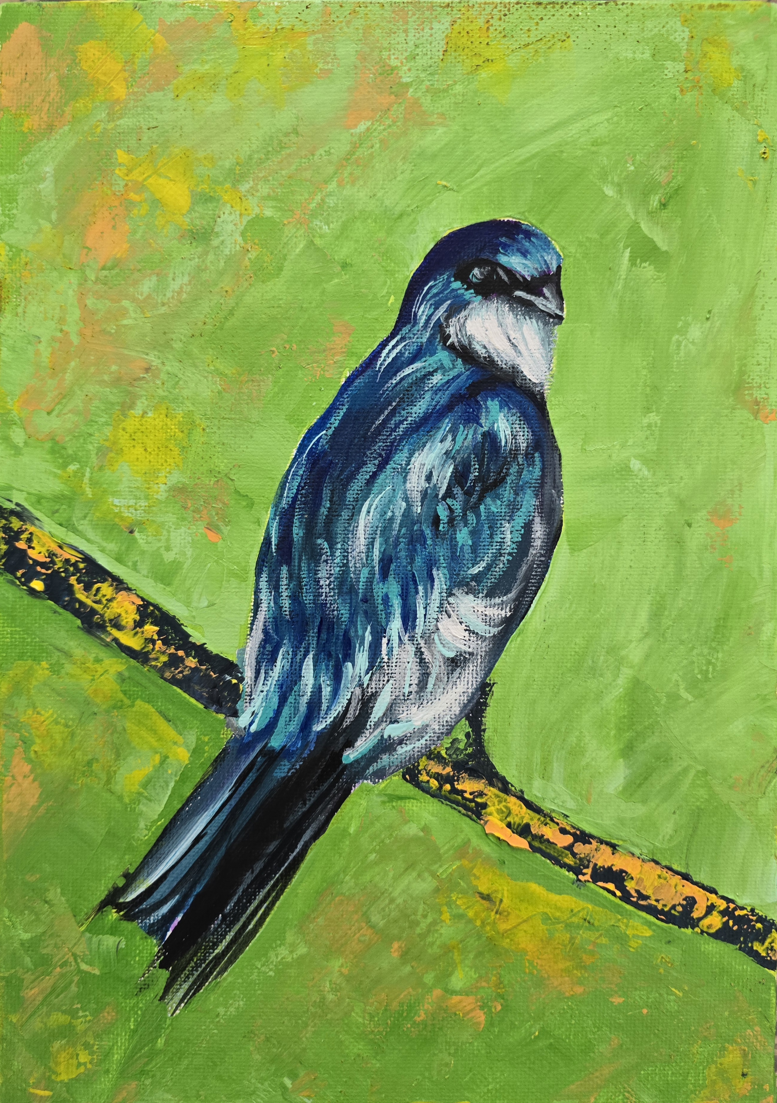 Bird Painting Tree Swallow 