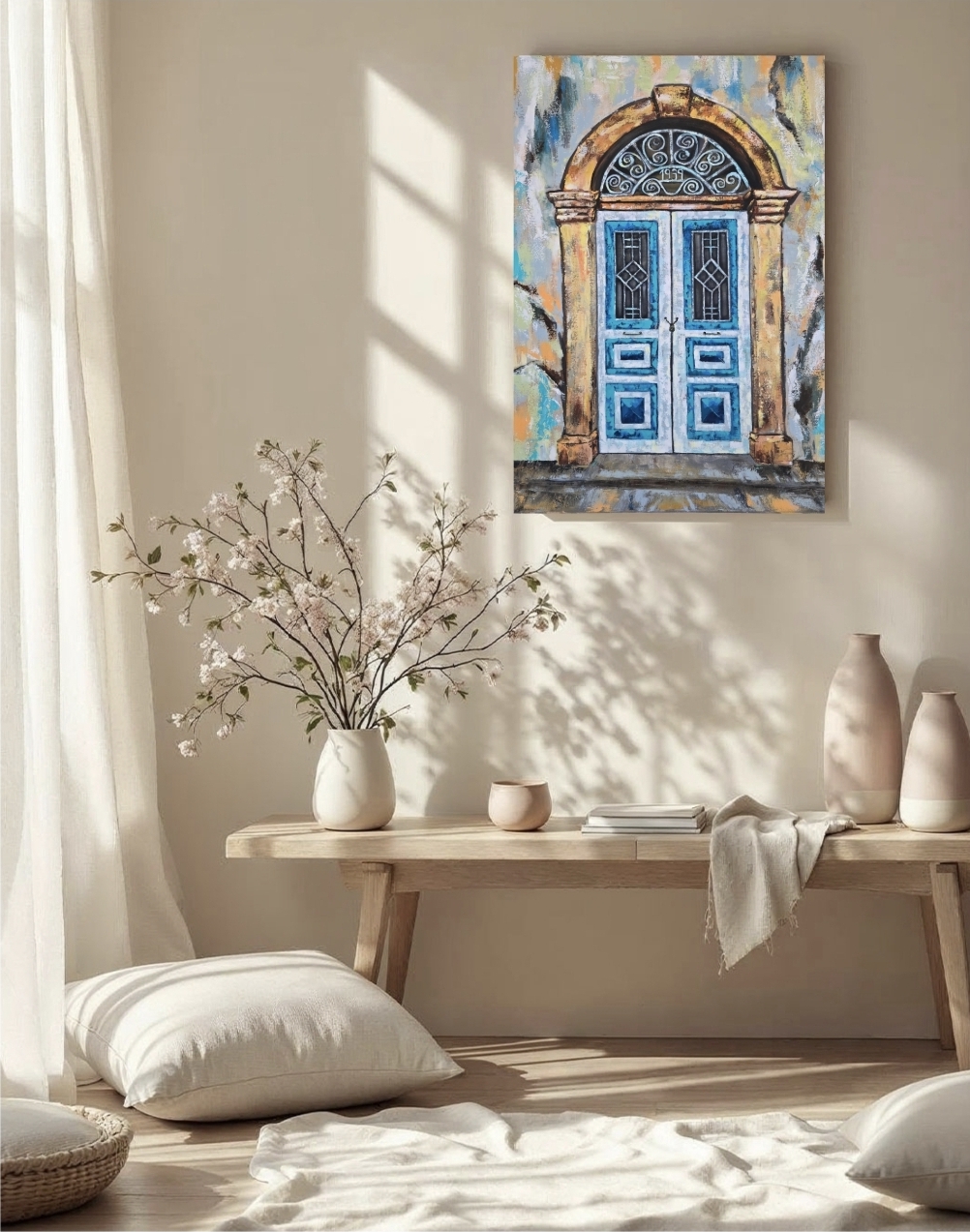 Elegant Wooden Door Painting