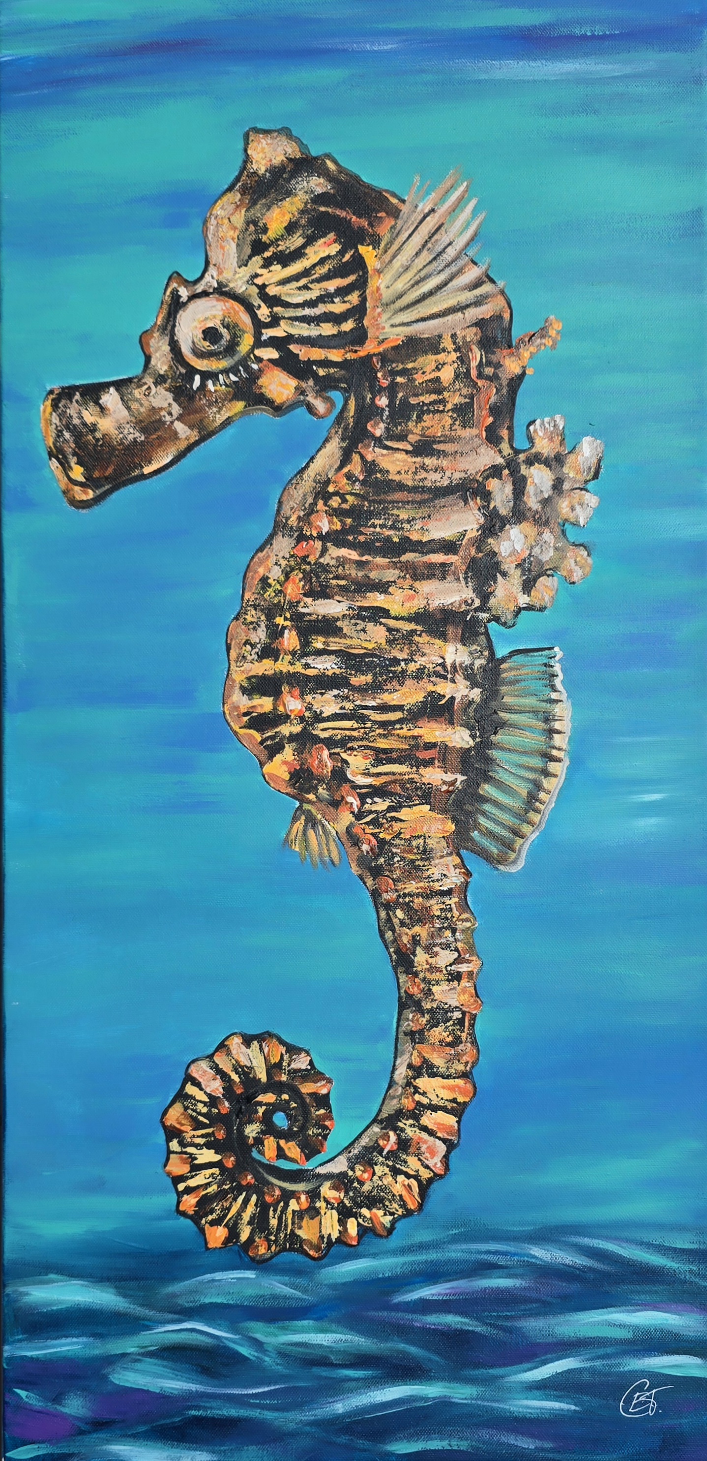 Seahorse Canvas Painting