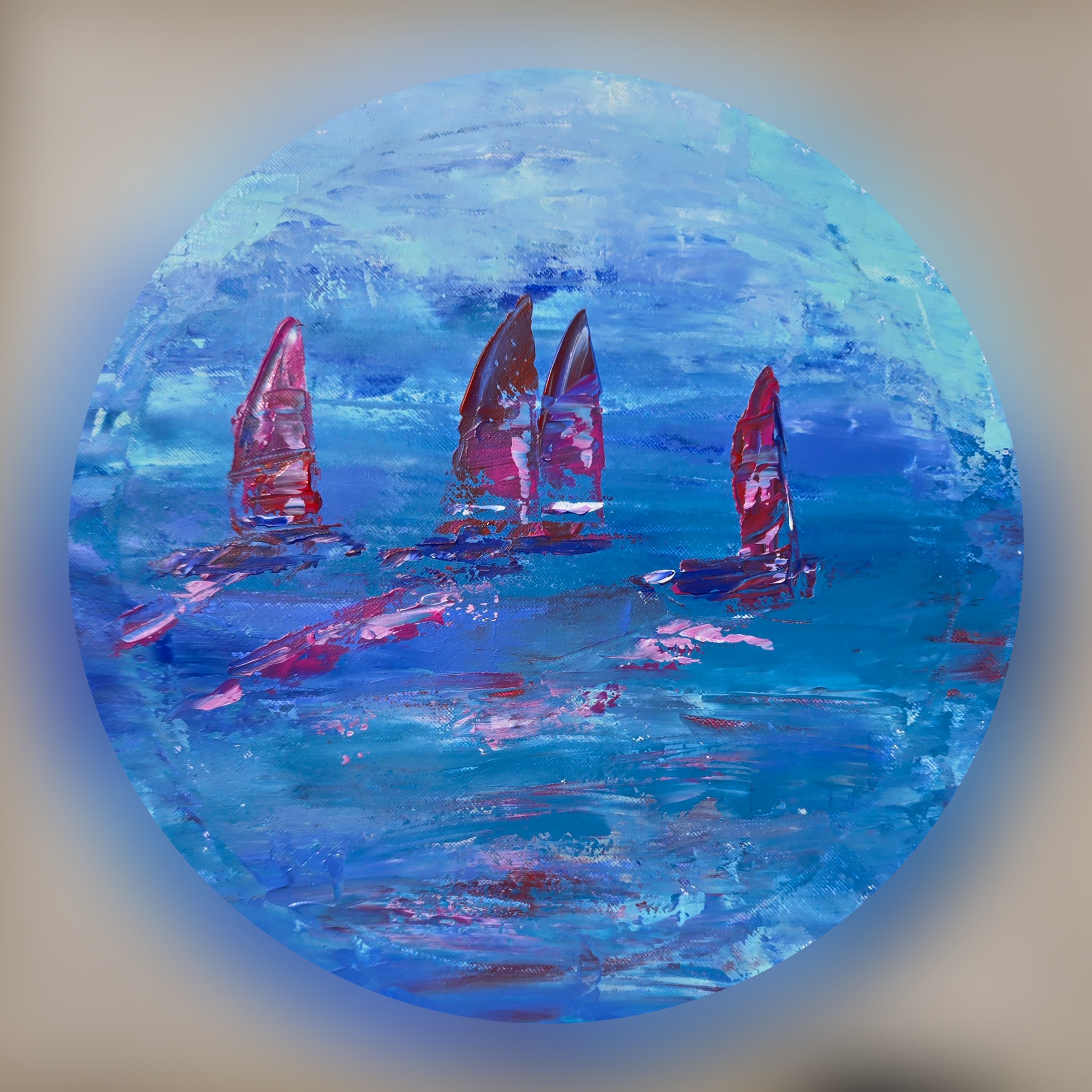 Sailboat Abstract Painting