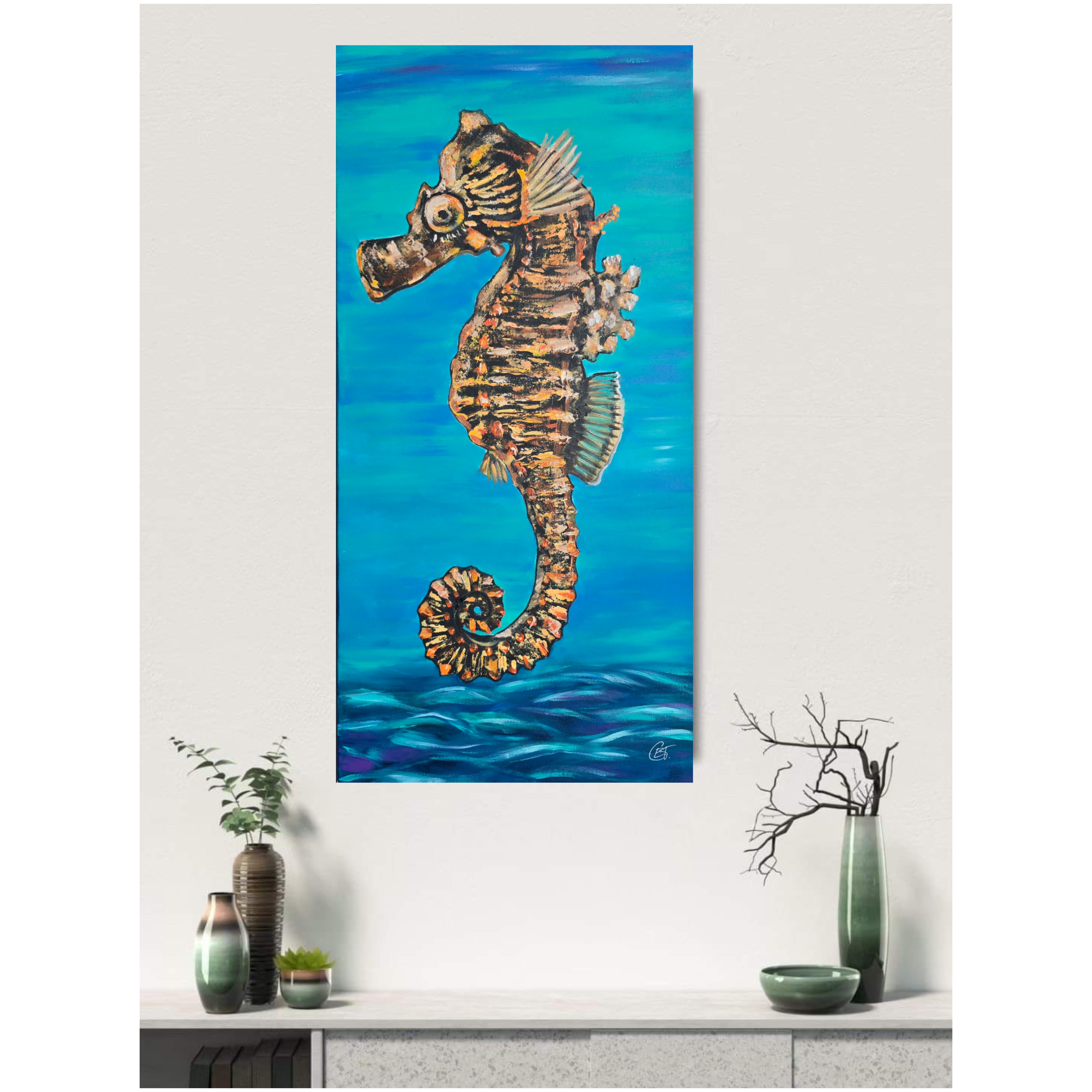 Seahorse Canvas Painting