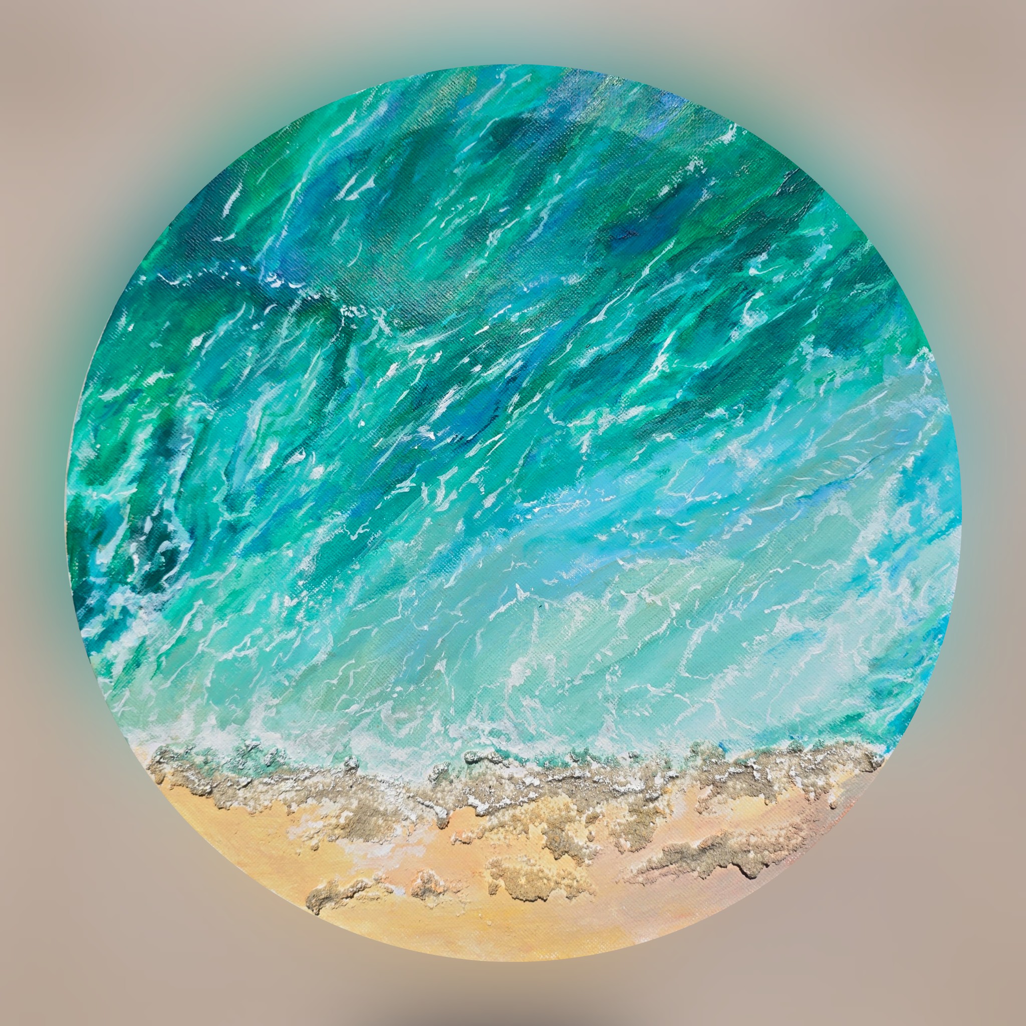 Round Abstract Ocean Art