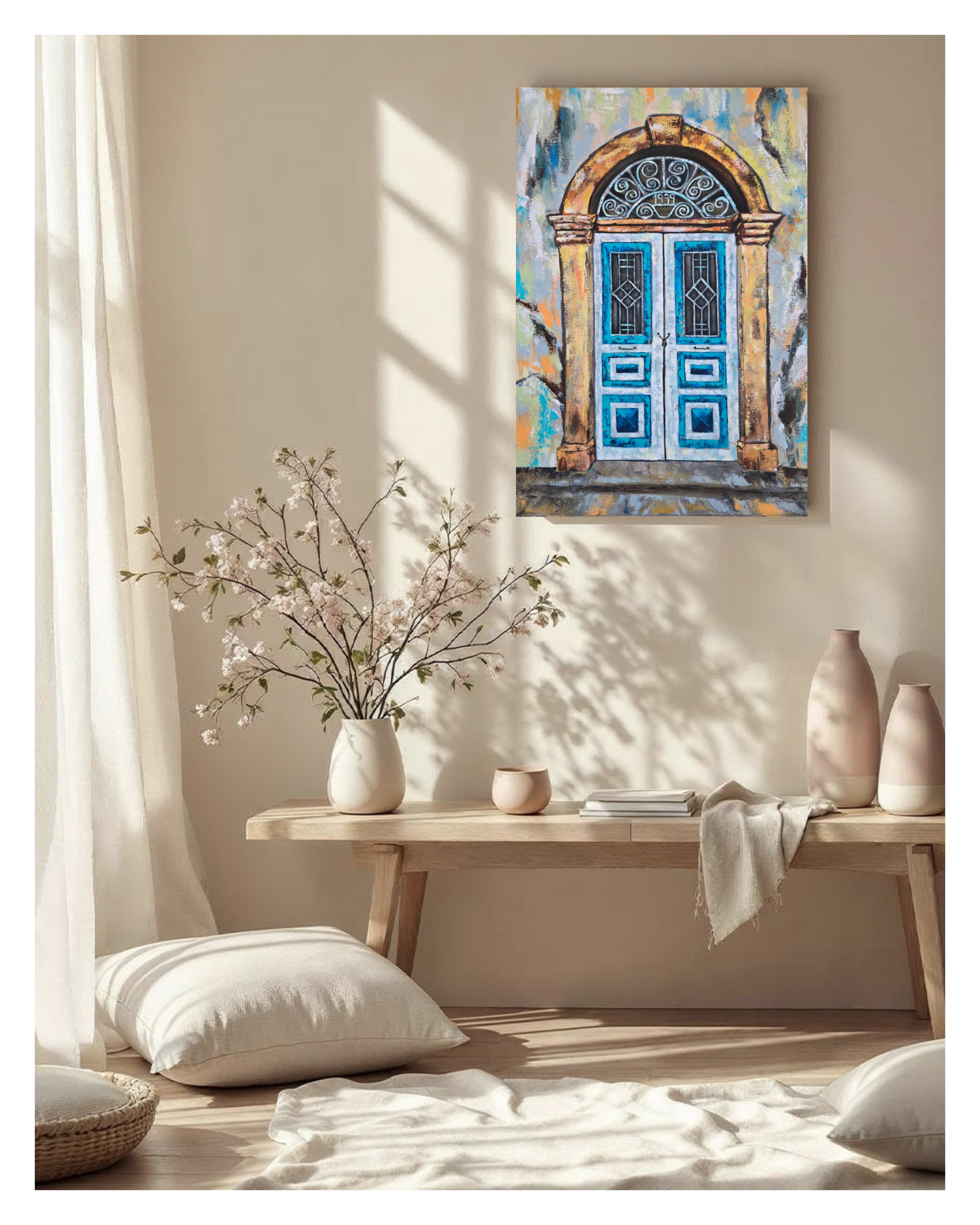 Elegant Wooden Door Painting 
