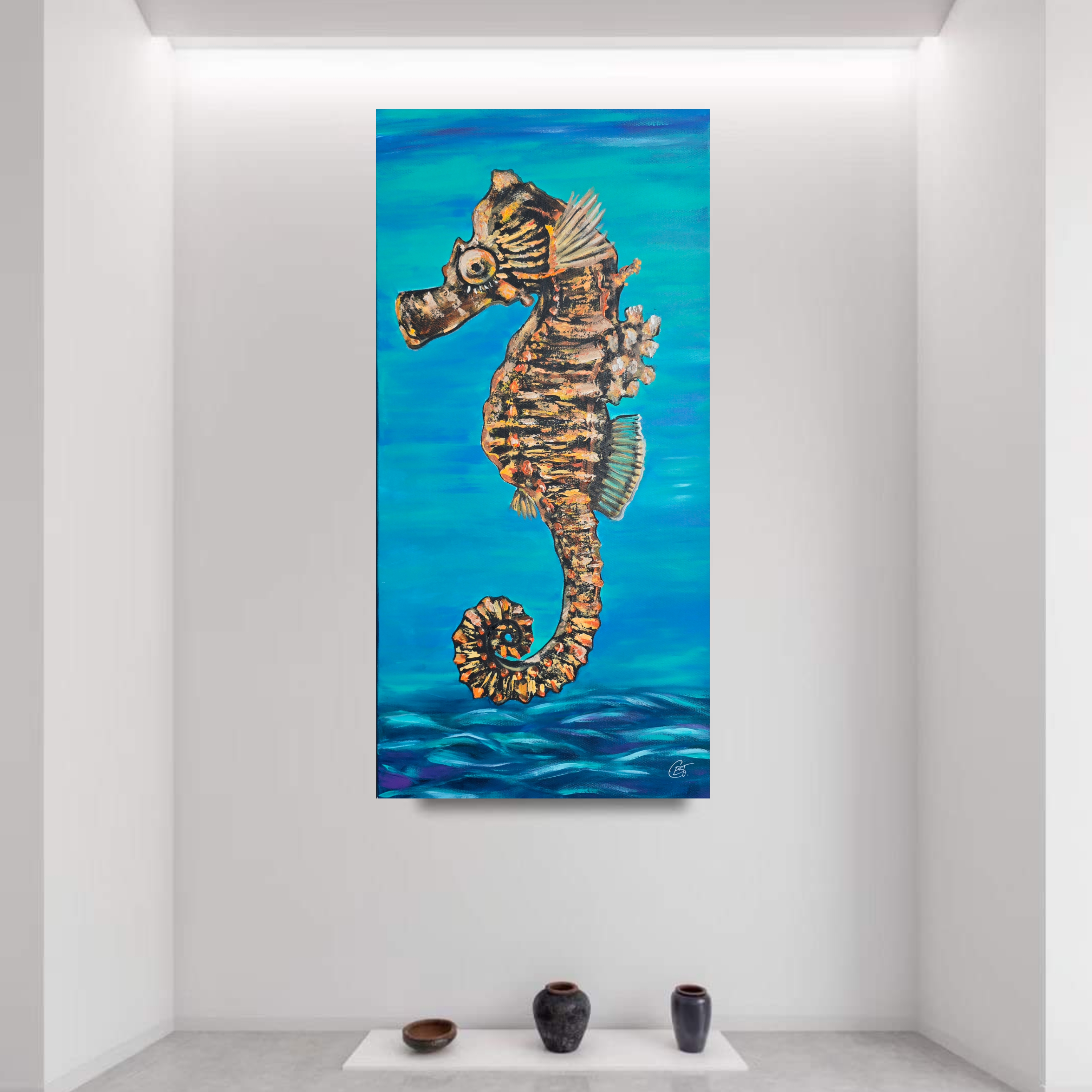 Seahorse Canvas Painting
