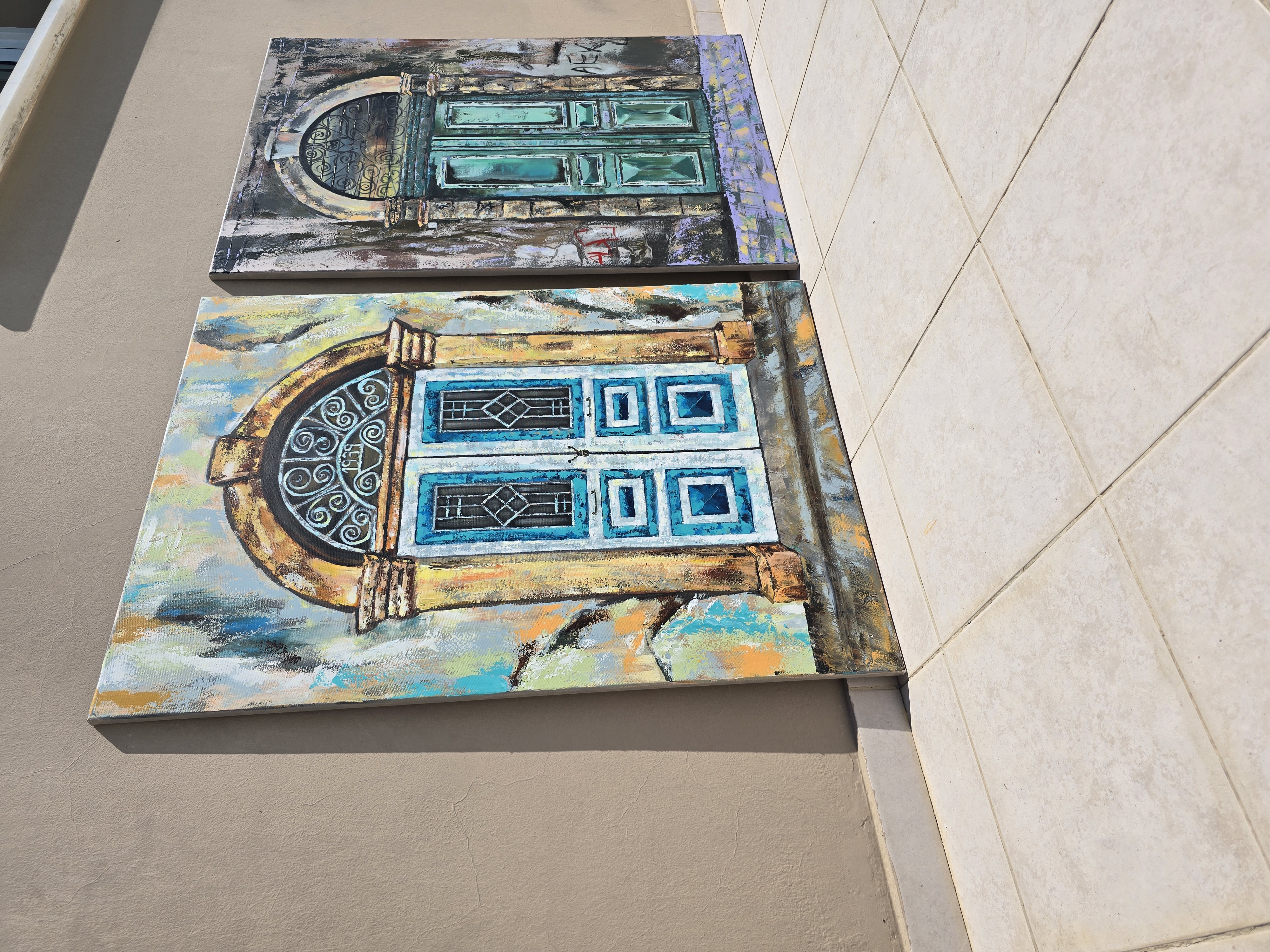 Elegant Wooden Door Painting 