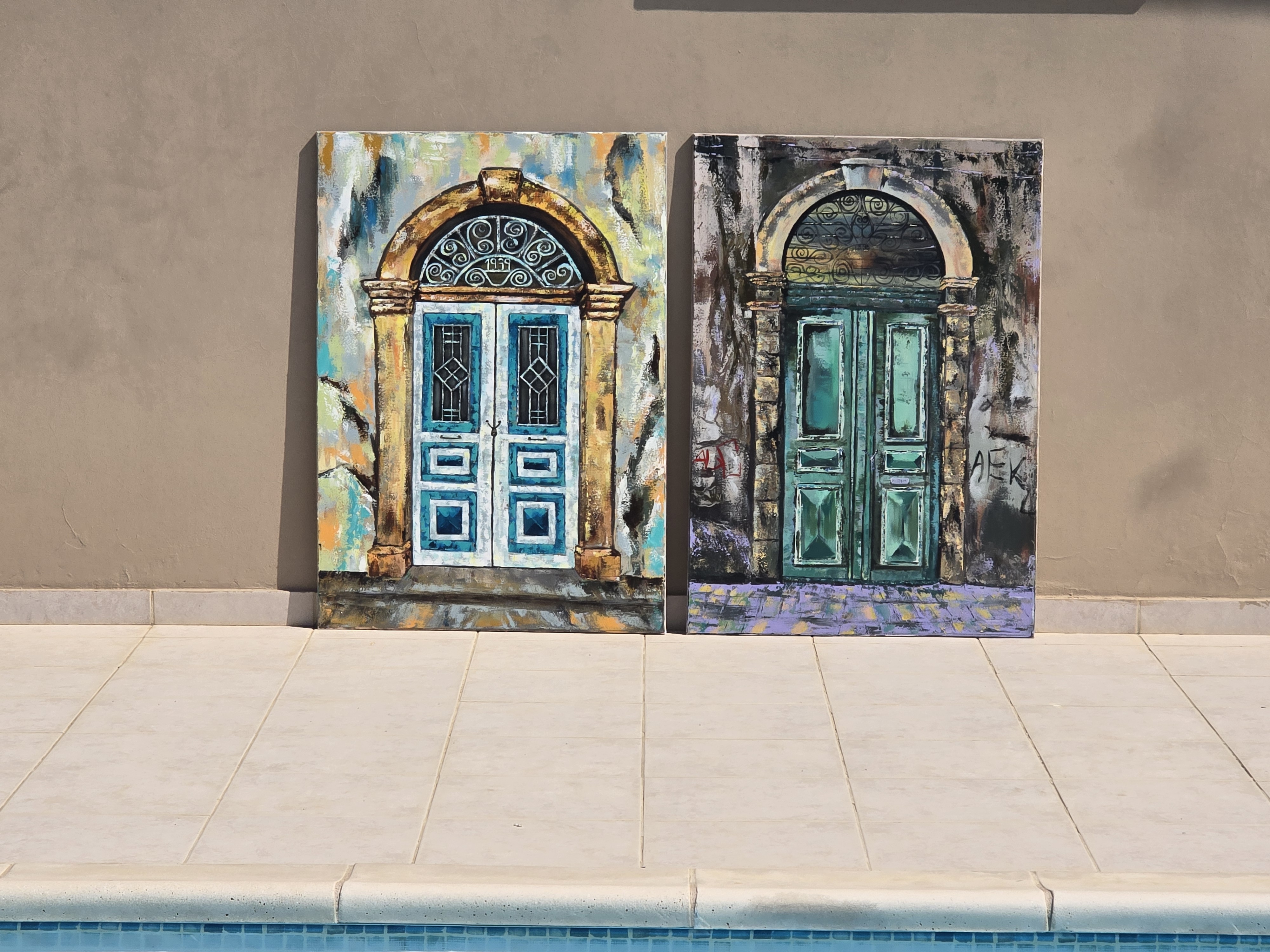 Elegant Wooden Door Painting 