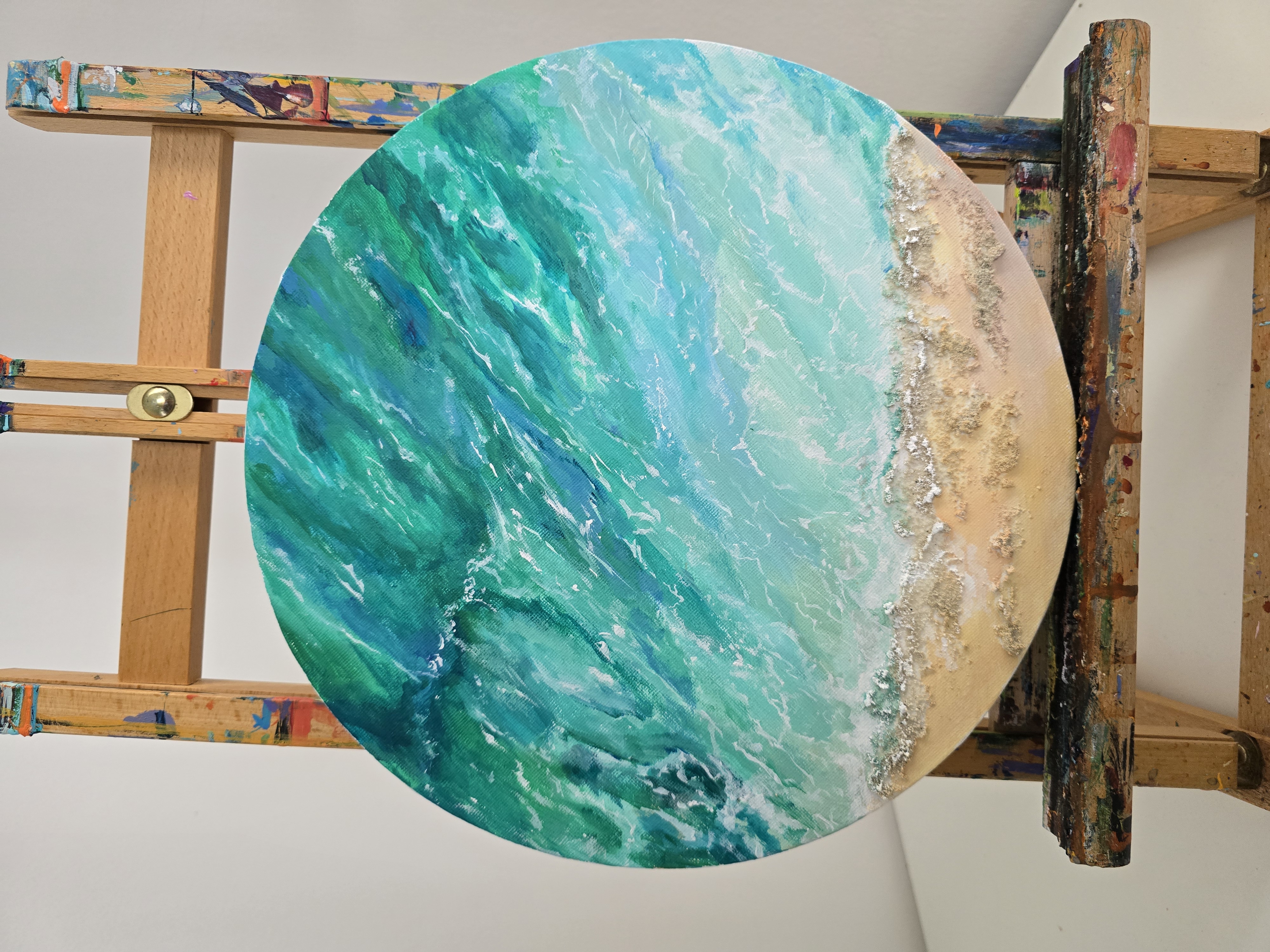 Round Abstract Ocean Art