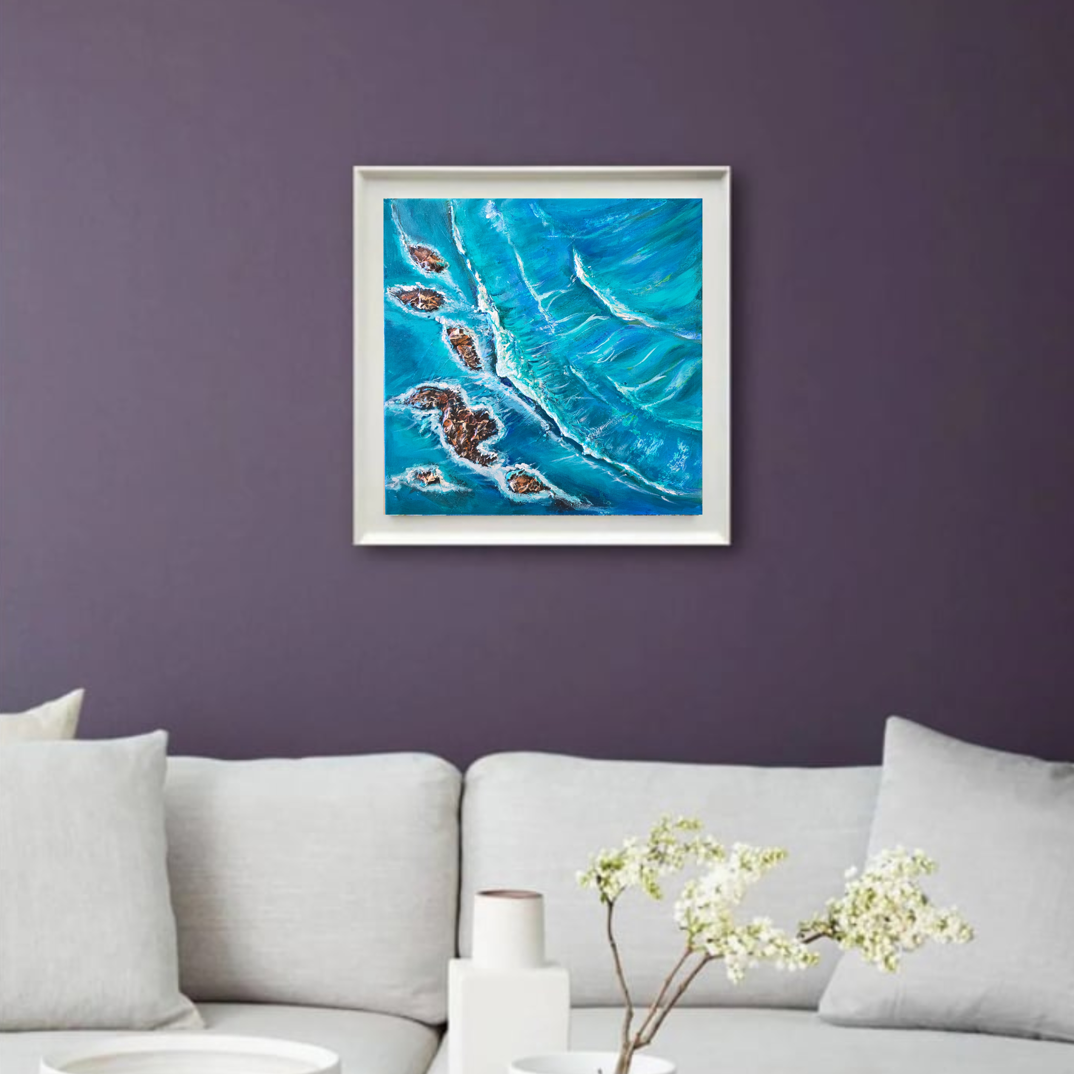 Ocean 3d Textured Wave Canvas Art