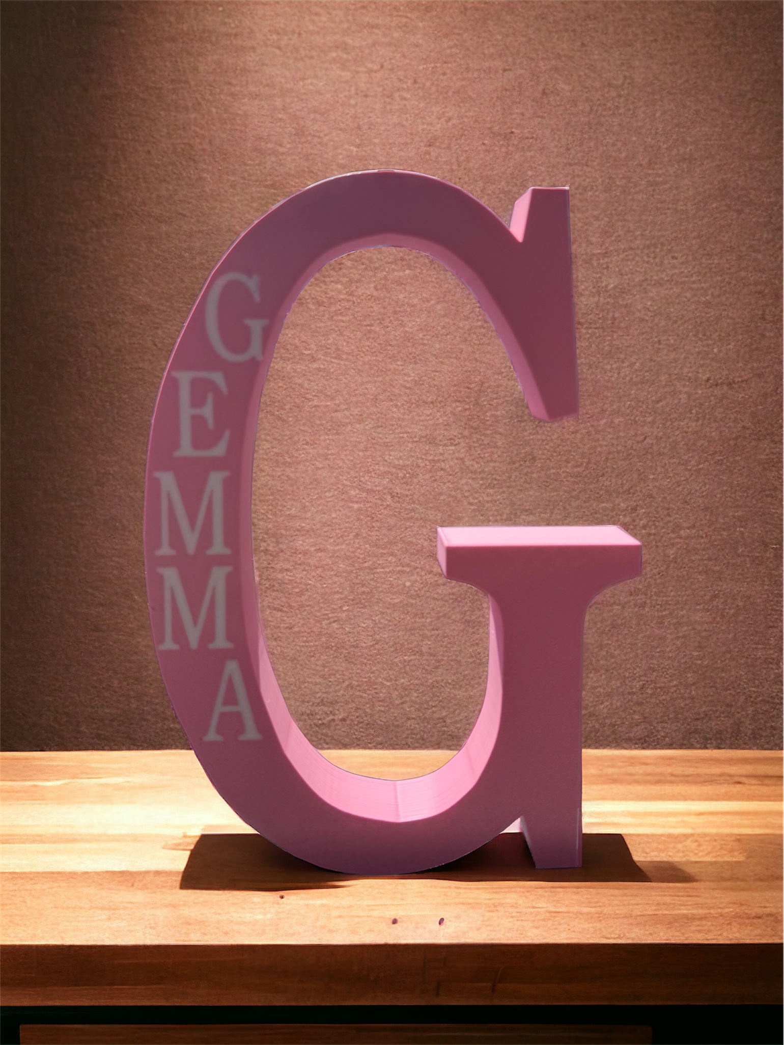 Lettera grande con nome inciso(25 cm)