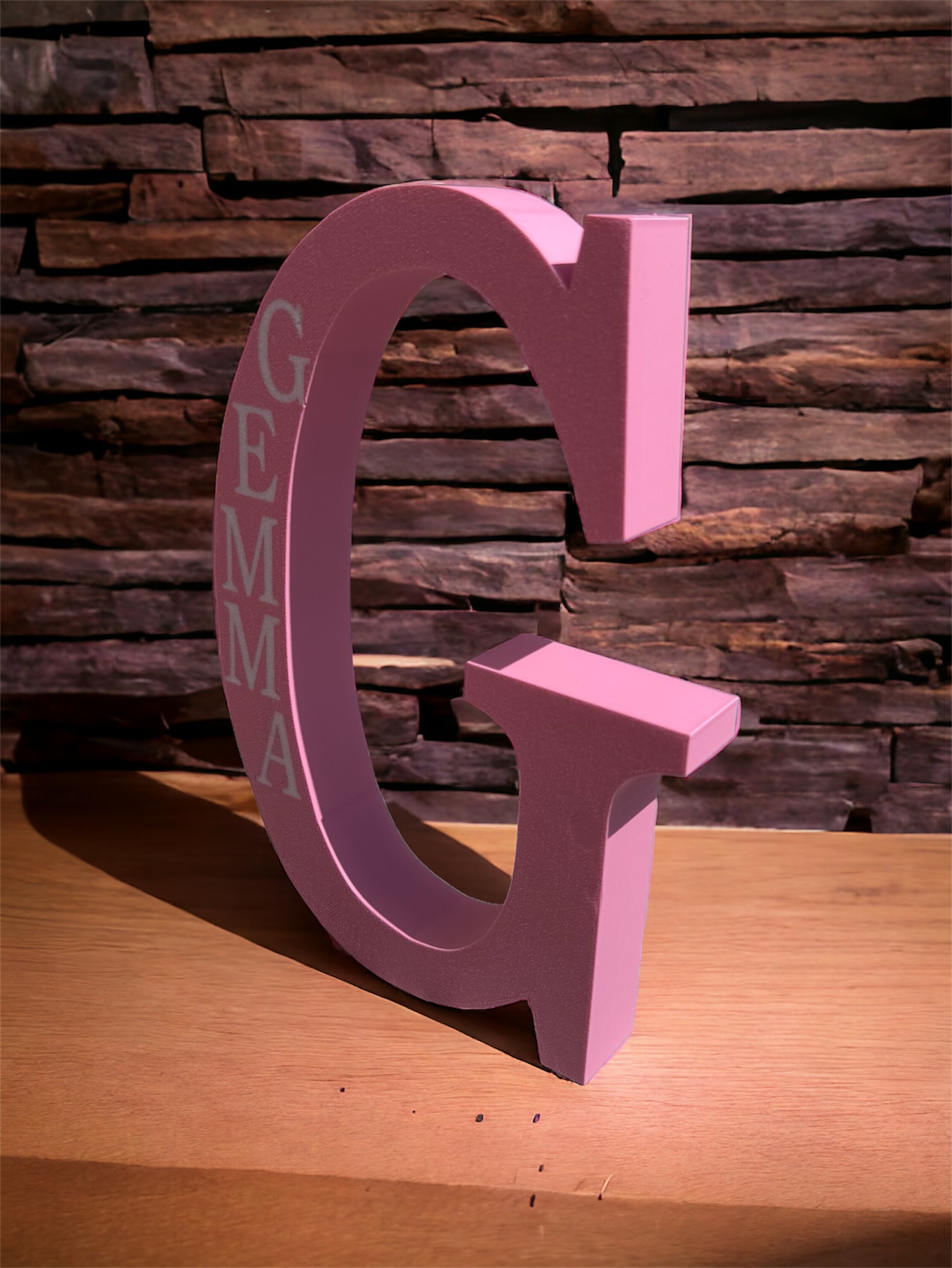 Lettera grande con nome inciso(25 cm)