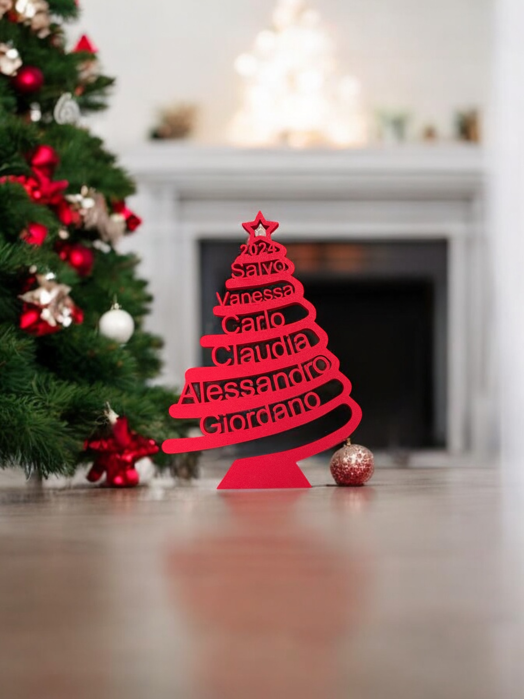 Albero di natale personalizzabile(Alto 29 cm) Max 6 nomi