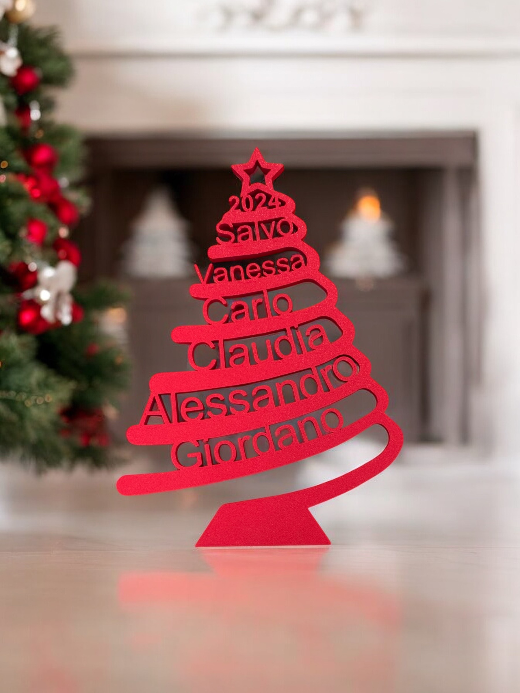 Albero di natale personalizzabile(Alto 29 cm) Max 6 nomi