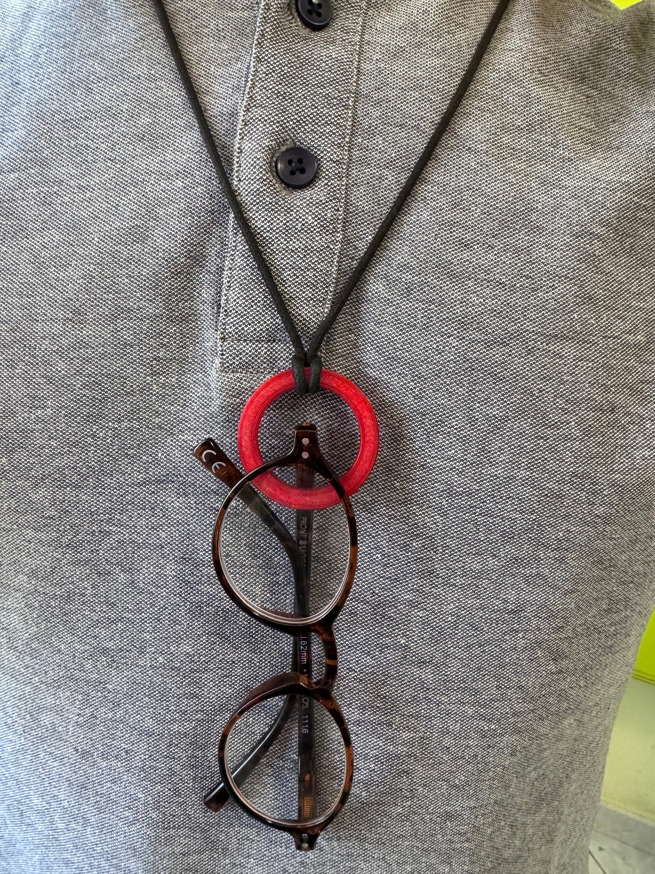 Anello con cordino per collana, anello per occhiali 