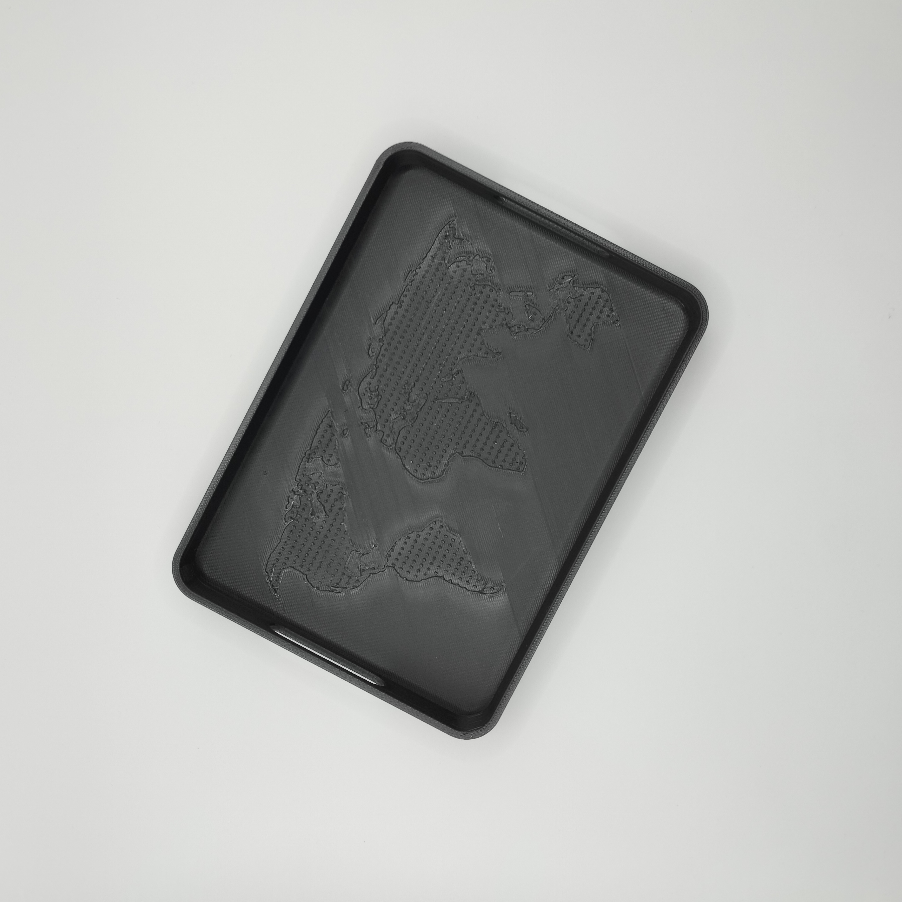 Elegante vassoio decorativo con il disegno del mondo