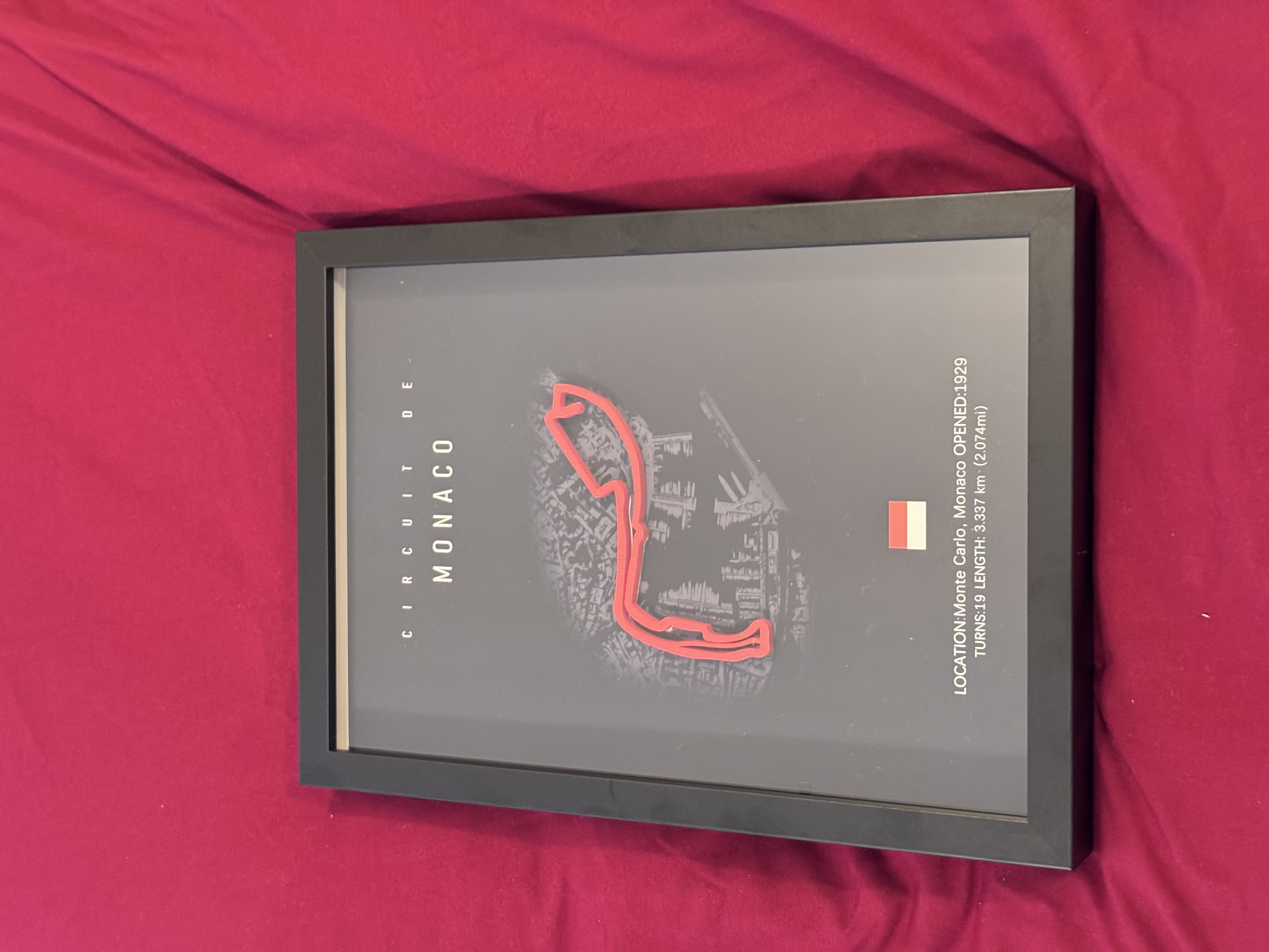 Quadro con circuito F1 3d personalizzato