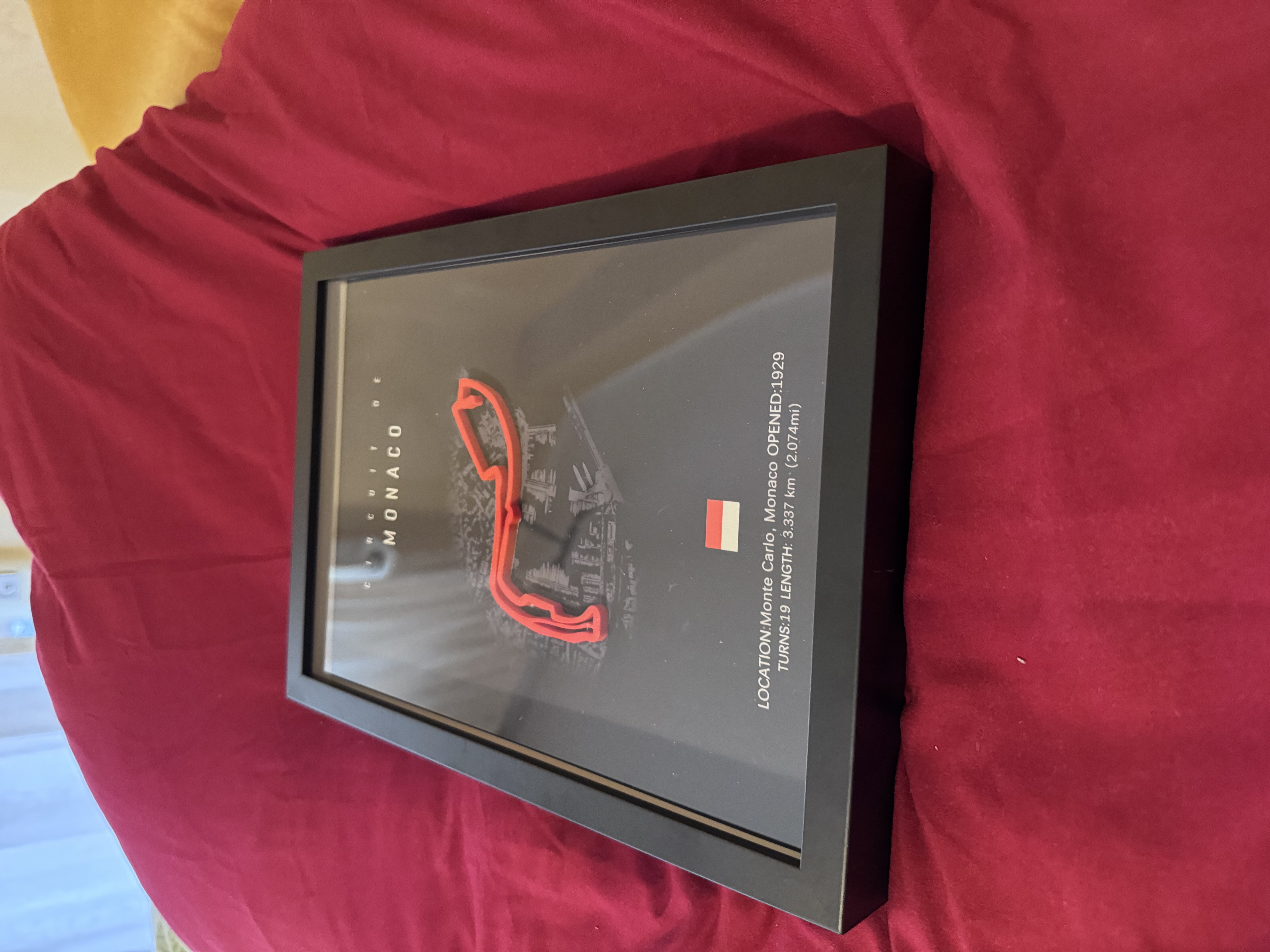 Quadro con circuito F1 3d personalizzato