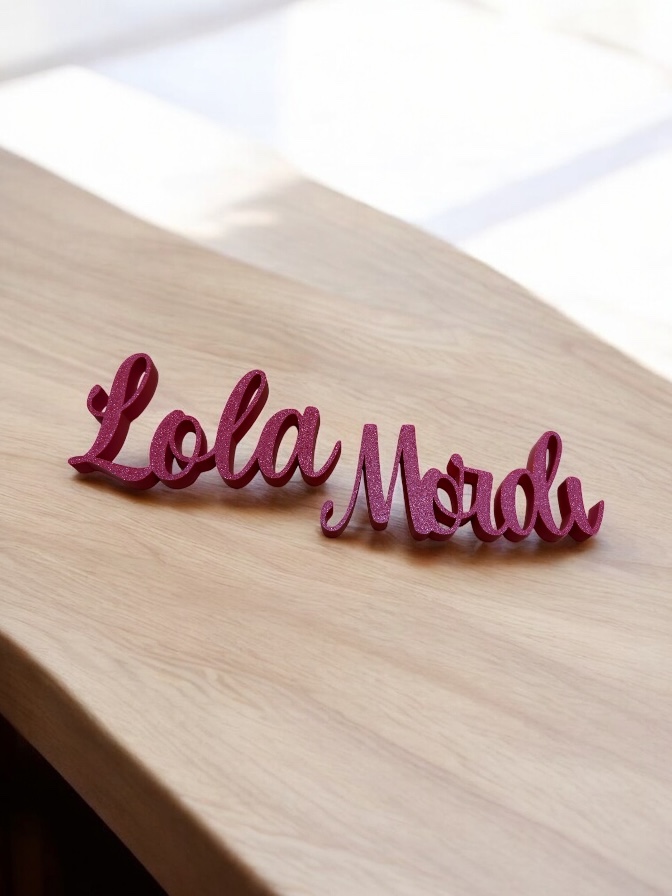 Nome in 3D personalizzabile per tavolo, feste, nascita