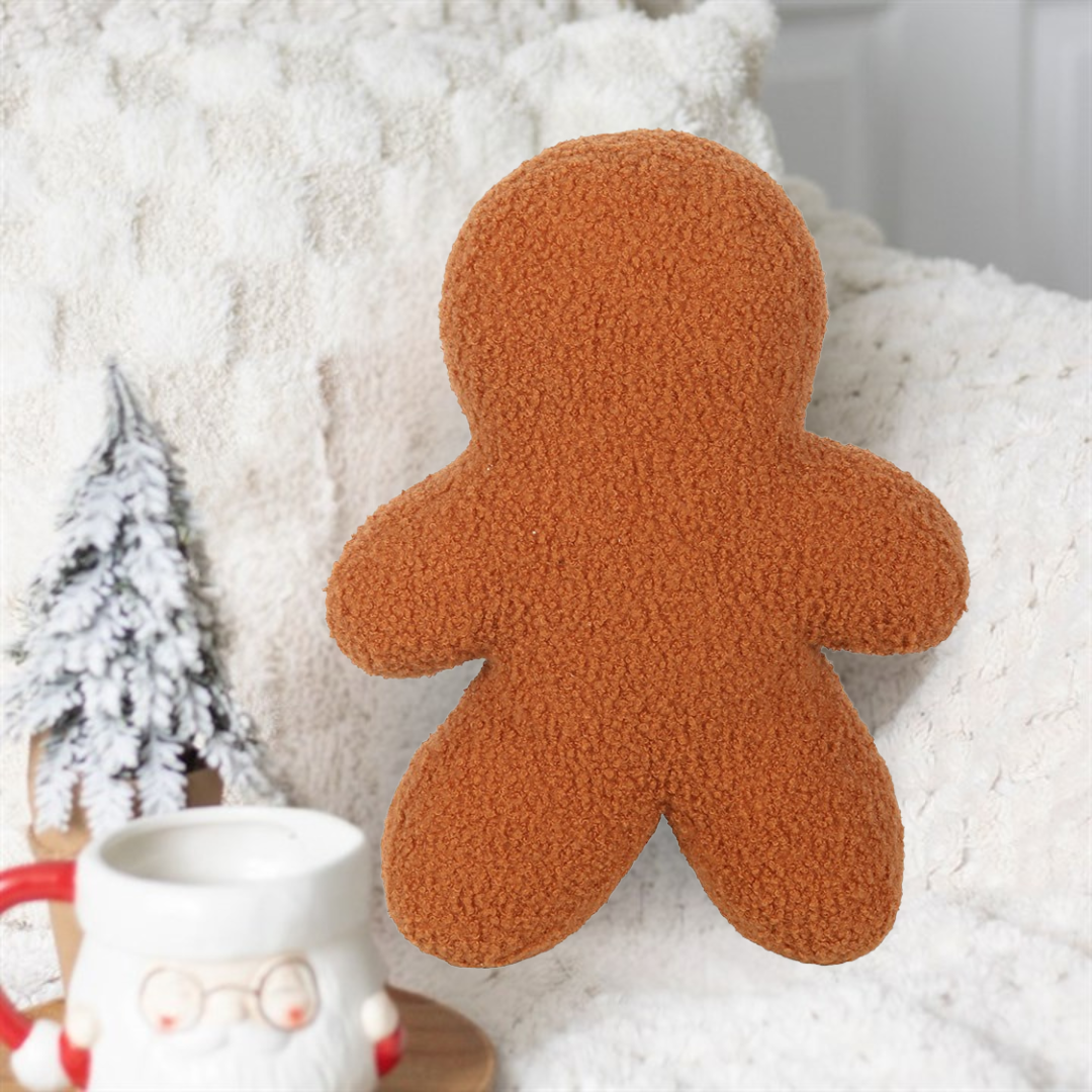 Coussin Pain d'épice en tissu bouclette