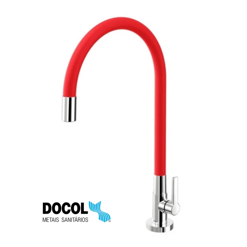 Torneira Gourmet Cozinha de Mesa Galiflex Vermelha - Docol 