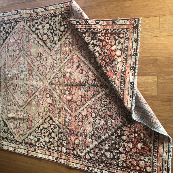 4x5 Peach Floral Rug 