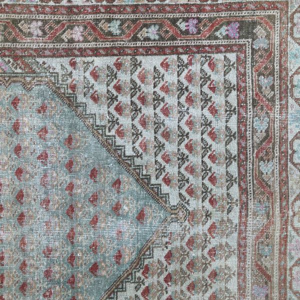 4x7 Floral Worn Rug 