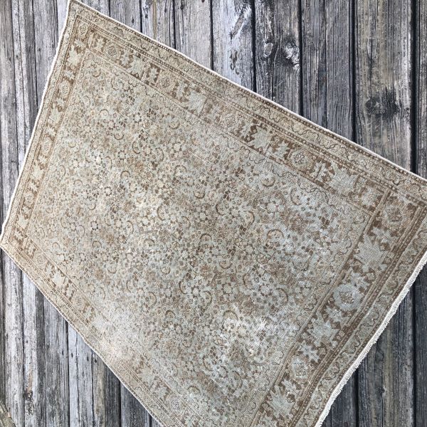 4x5 Neutral Worn Rug 